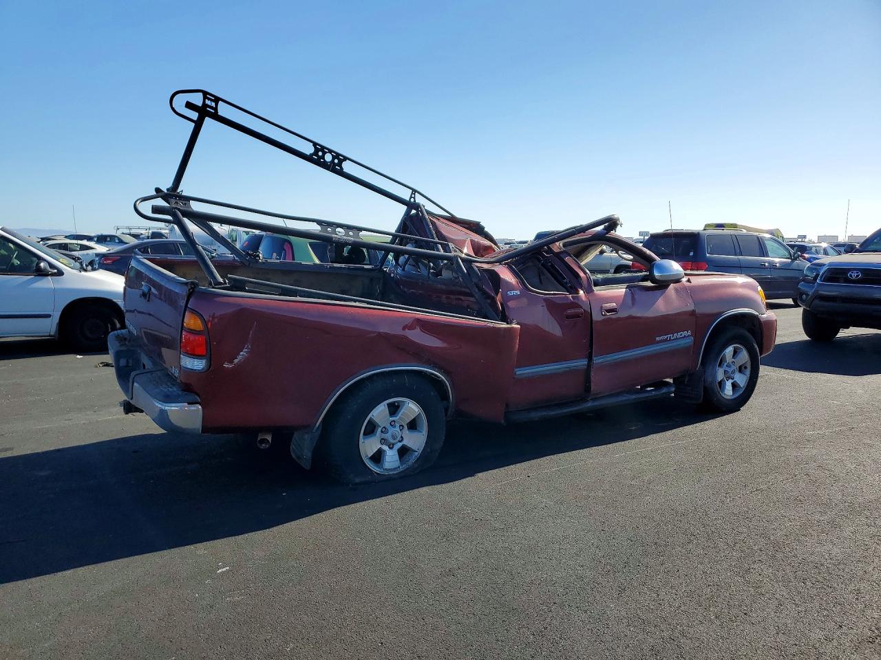2003 Toyota Tundra Access Cab Sr5 Burgundy vin: 5TBRT34123S373280
