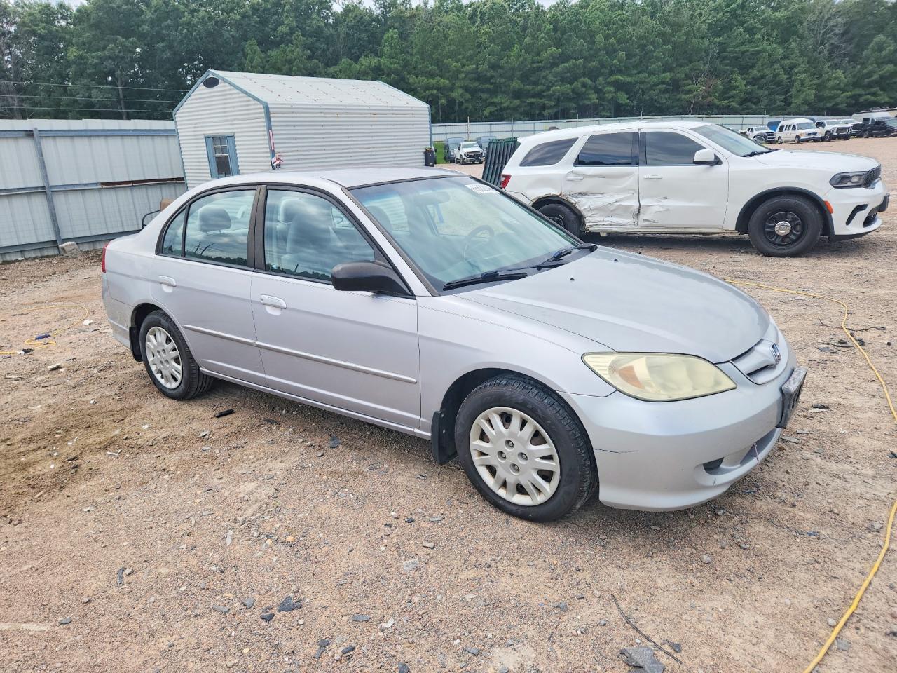 2005 Honda Civic Lx Silver vin: 1HGES16575L027700