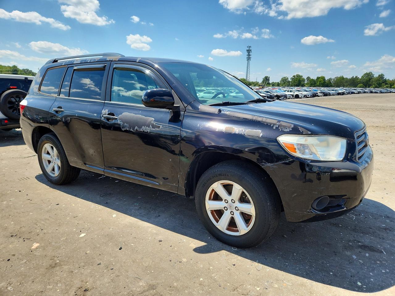 2010 Toyota Highlander Base Black vin: 5TDBK3EH0AS031881