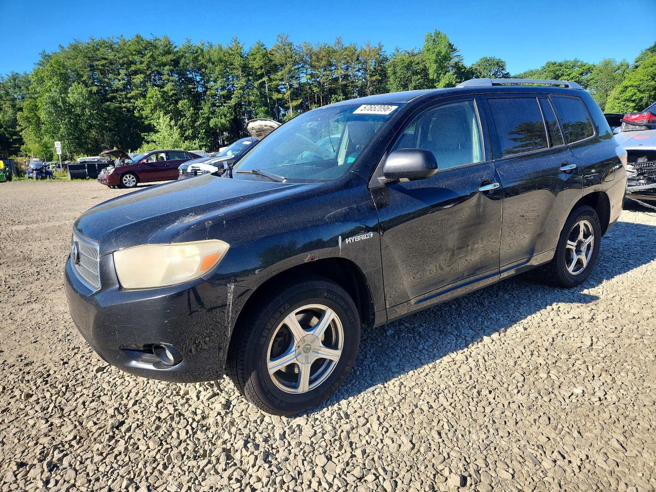 2009 Toyota Highlander Hybrid Limited Black vin: JTEEW44A192035898