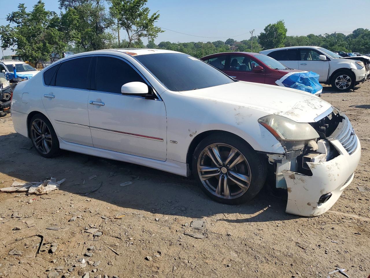 2008 Infiniti M45 Base White vin: JNKBY01E58M500251