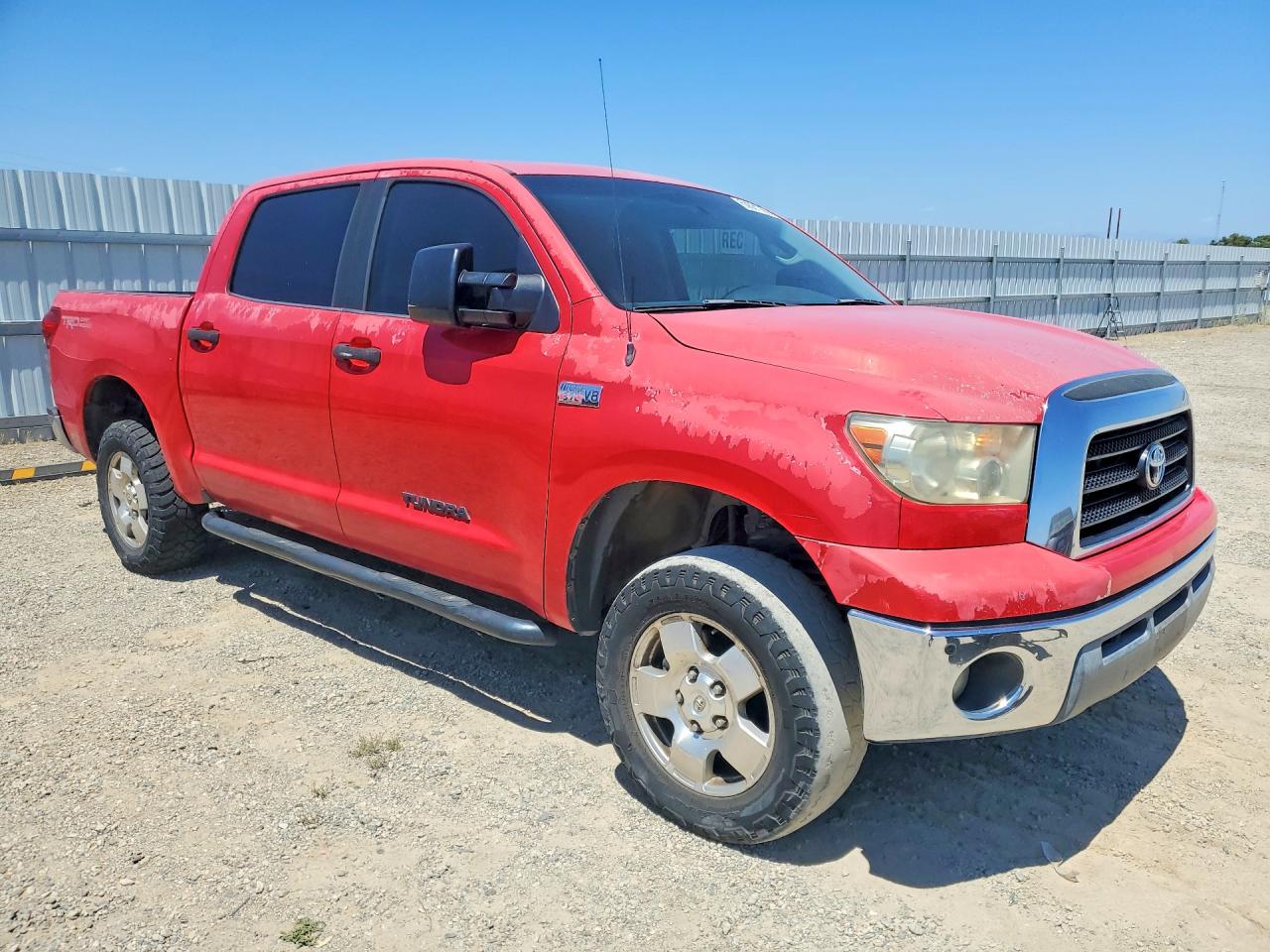 2007 Toyota Tundra Crewmax Sr5 Red vin: 5TBDV54167S471329