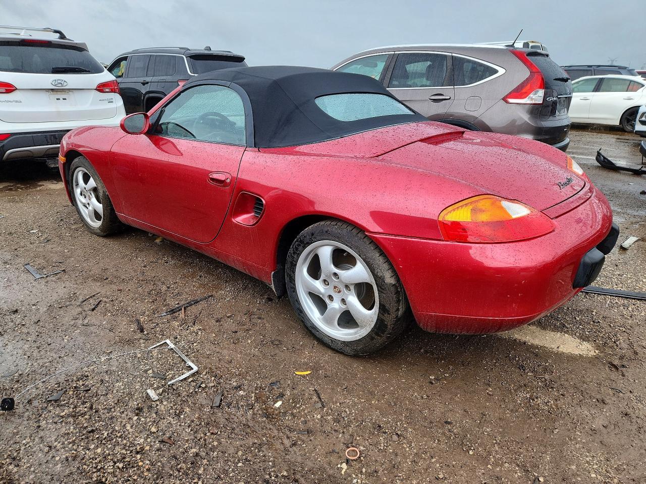 2001 Porsche Boxster Red vin: WP0CA29871U621728