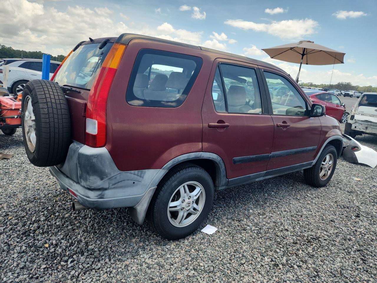 2004 Honda Cr-v Lx Red vin: JHLRD68564C016774