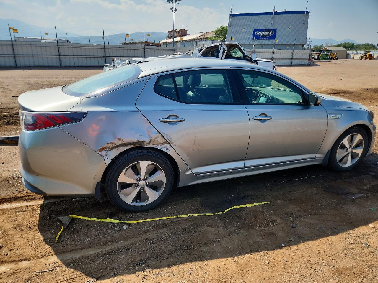2014 Kia Optima Hybrid Silver vin: KNAGN4AD0E5068752