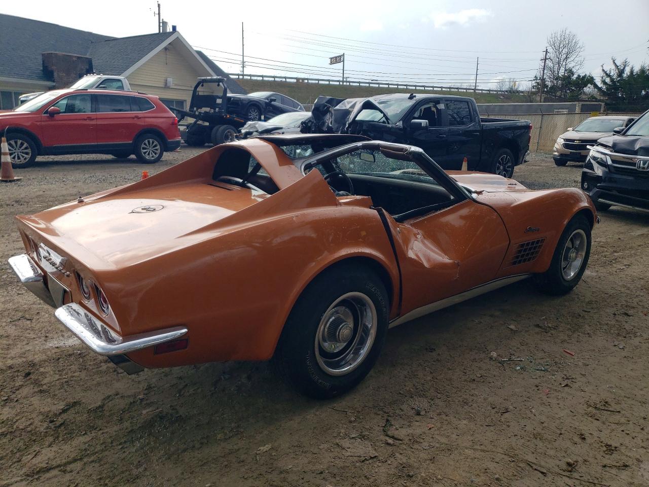1971 Chev Corvette Orange vin: 194371S117256