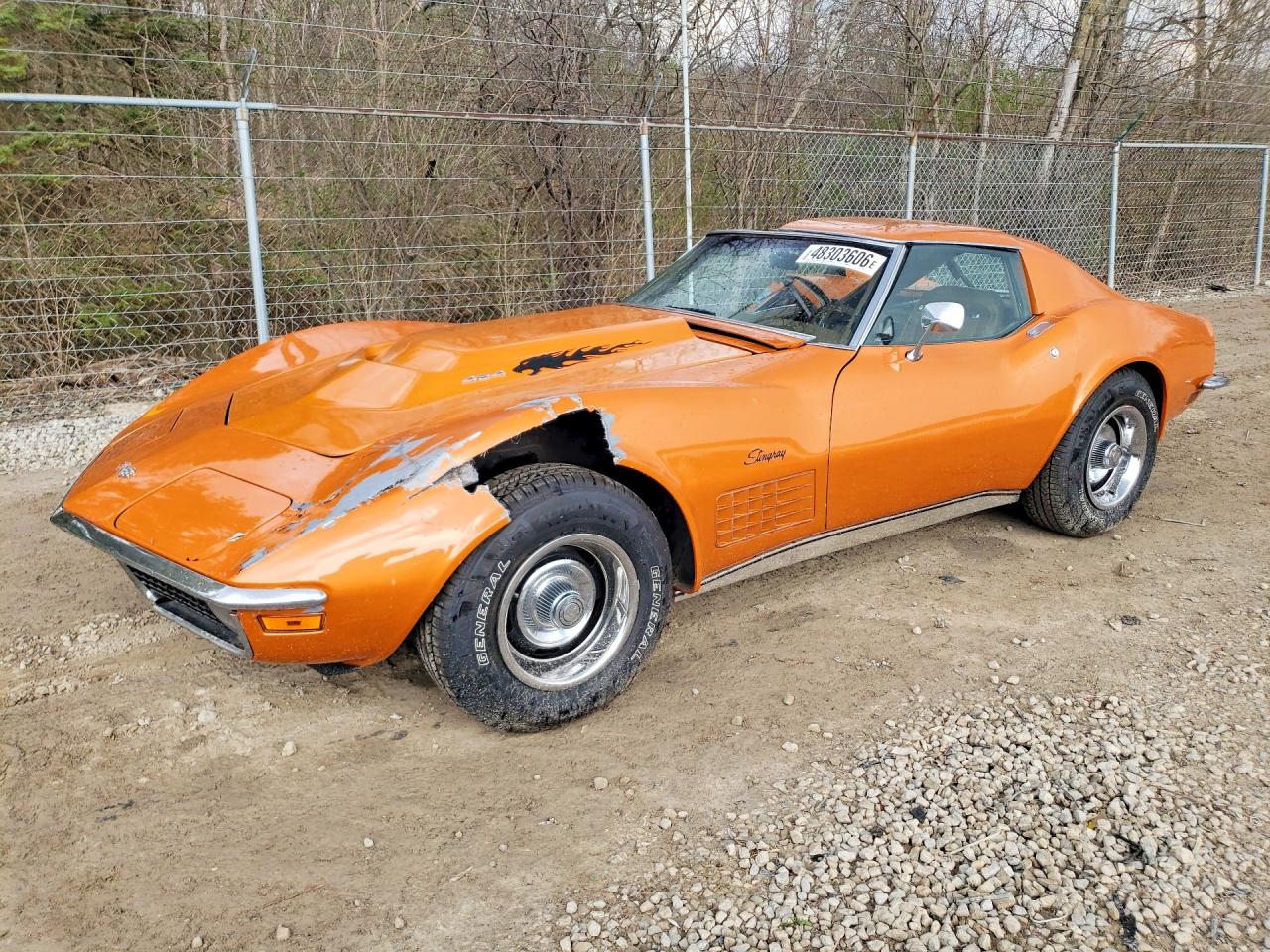 1971 Chev Corvette Orange vin: 194371S117256