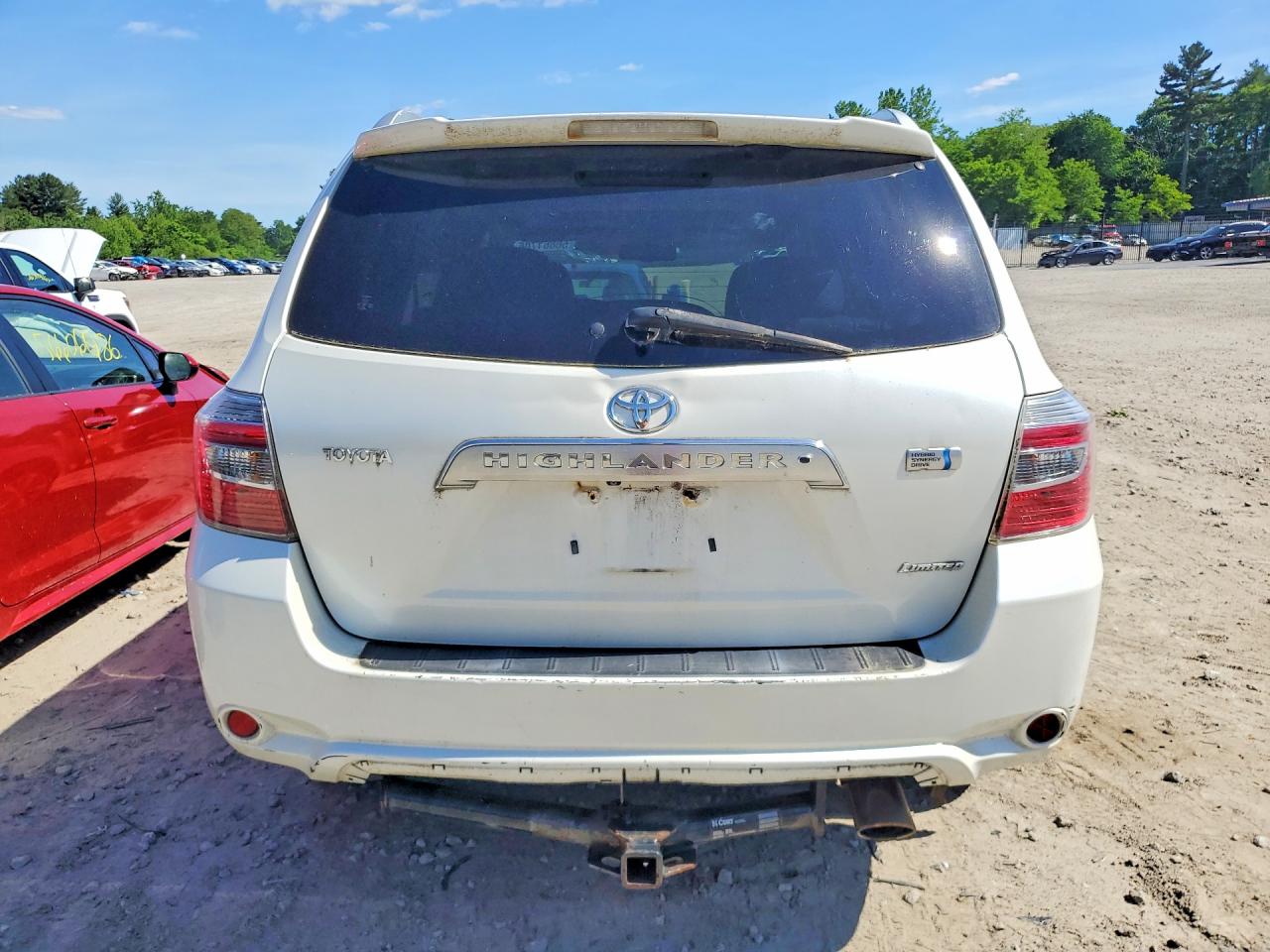 2008 Toyota Highlander Hybrid Limited White vin: JTEEW44A882001505