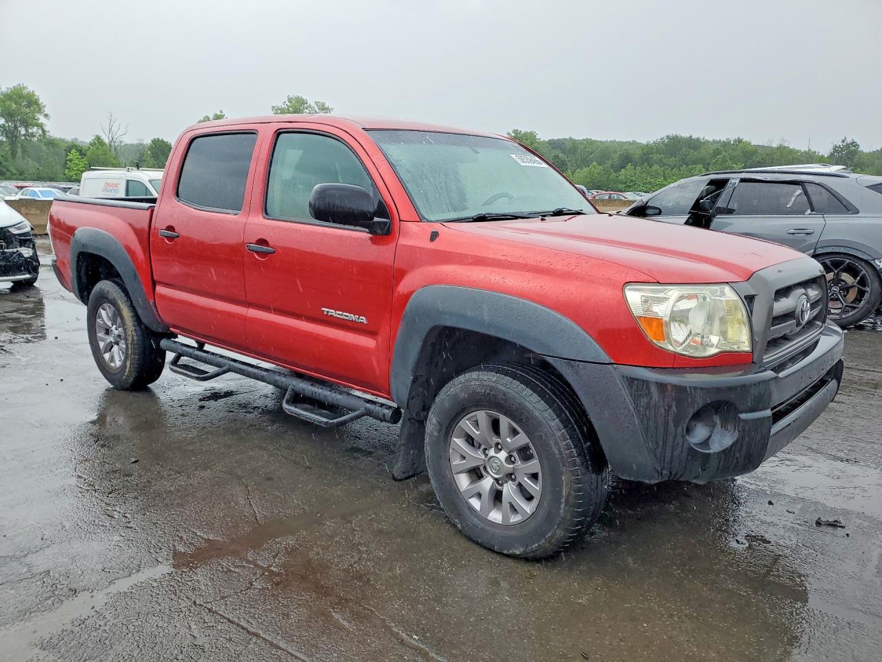 2009 Toyota Tacoma Double Cab Prerunner Red vin: 3TMJU62N99M077691