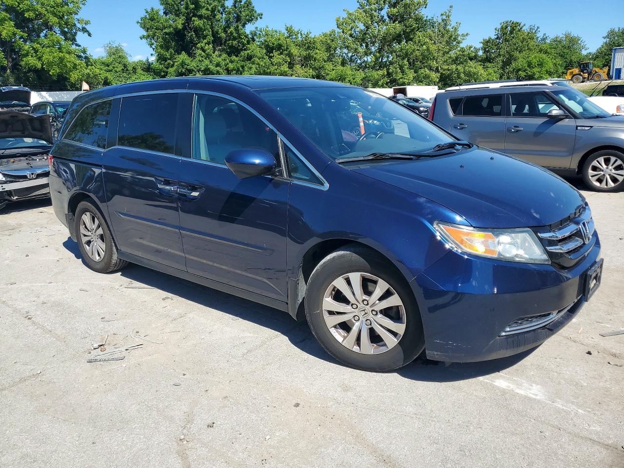 2014 Honda Odyssey Exl Синий vin: 5FNRL5H60EB133208