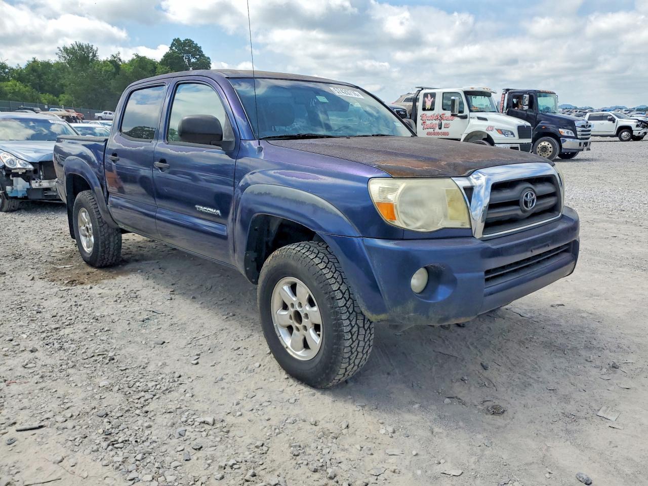 2007 Toyota Tacoma Double Cab Prerunner Blue vin: 3TMJU62N67M033175