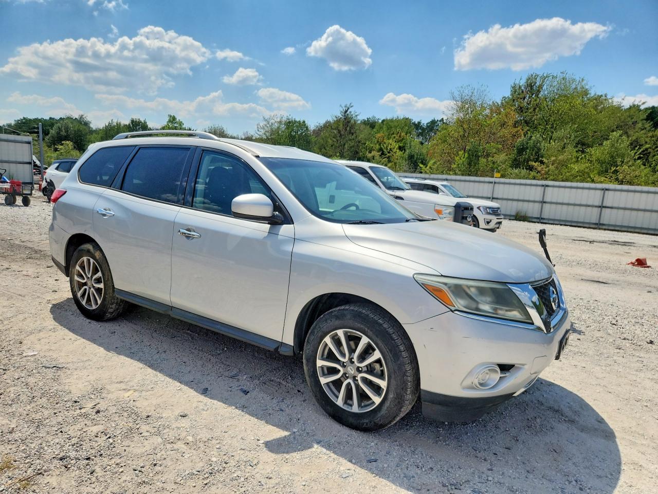 2013 Nissan Pathfinder S Silver vin: 5N1AR2MM6DC631564
