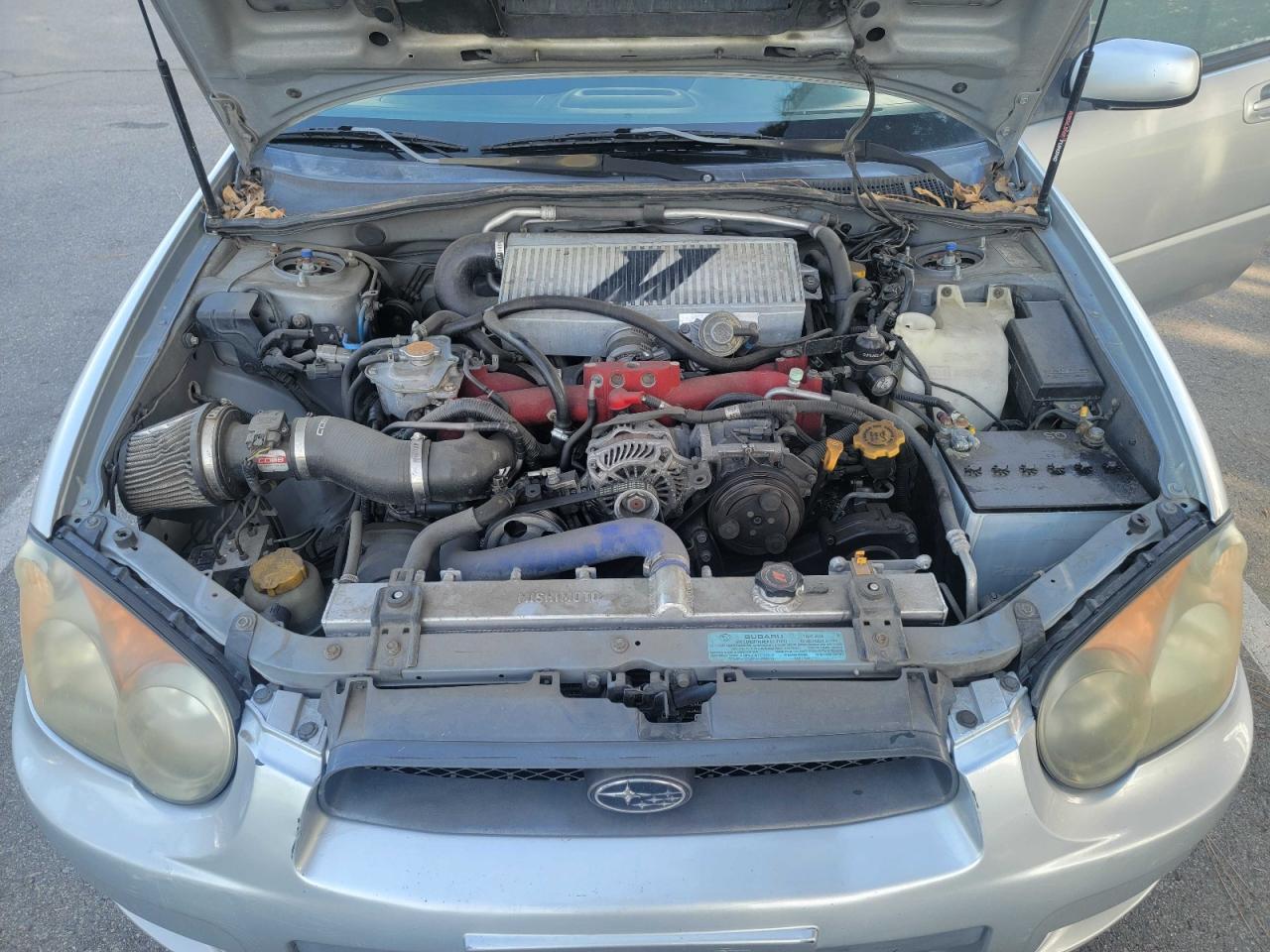 2004 Subaru Impreza Wrx Sti Silver vin: JF1GD70624L509405