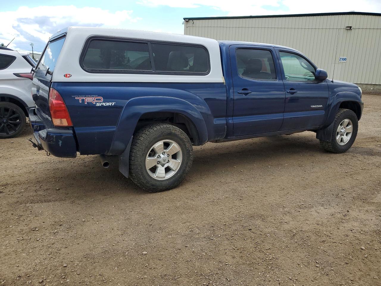 2007 Toyota Tacoma Double Cab Long Bed Blue vin: 5TEMU52N97Z325073