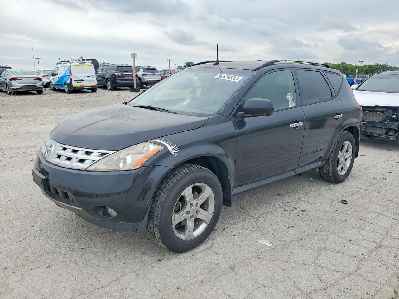 2004 Nissan Murano Sl Black vin: JN8AZ08W34W304692