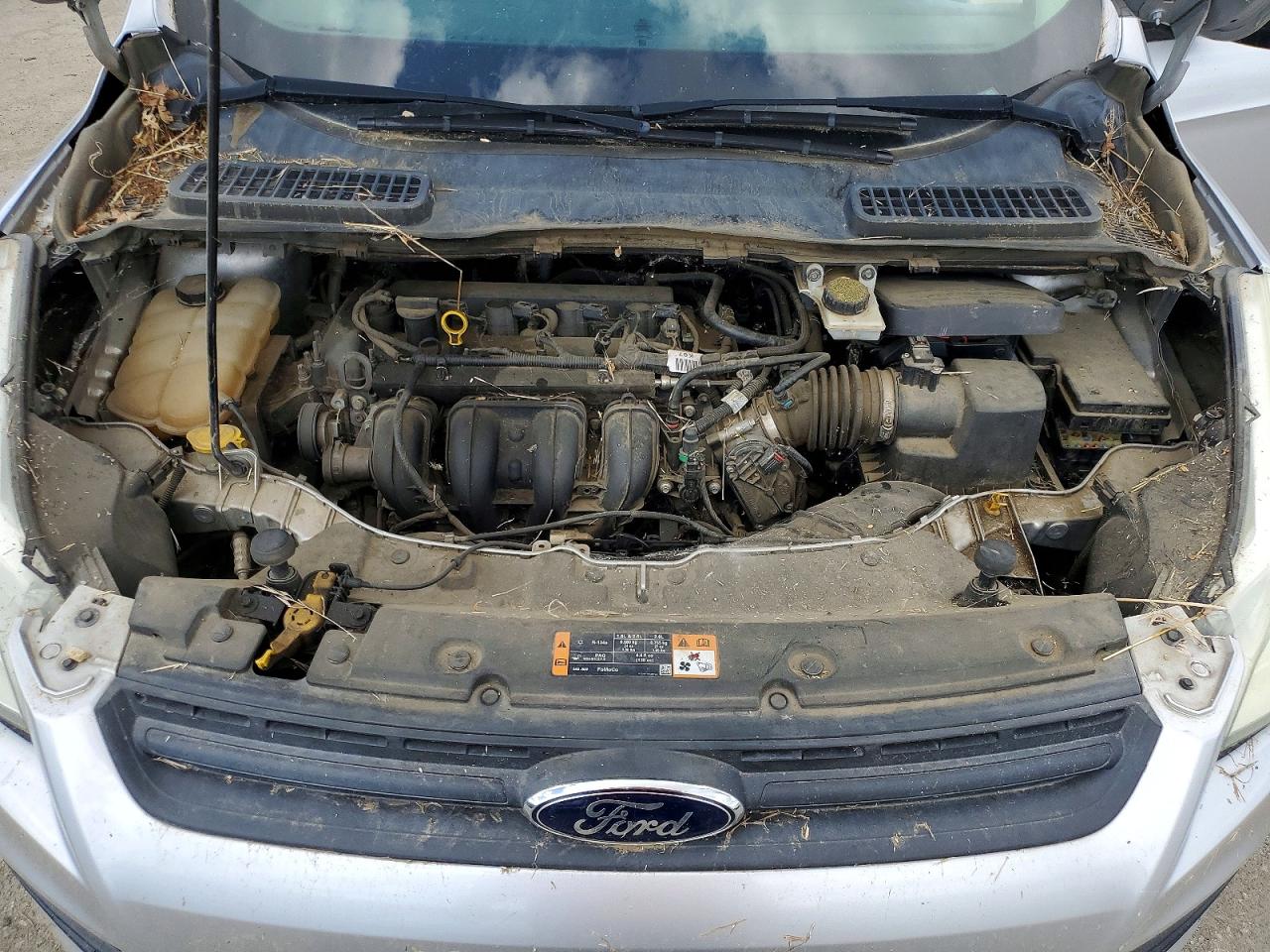 2014 Ford Escape S Silver vin: 1FMCU0F76EUD80656