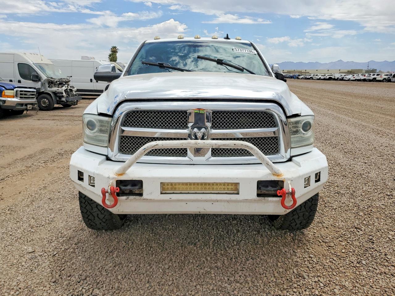 2014 Ram 2500 Longhorn White vin: 3C6UR5PL5EG128975