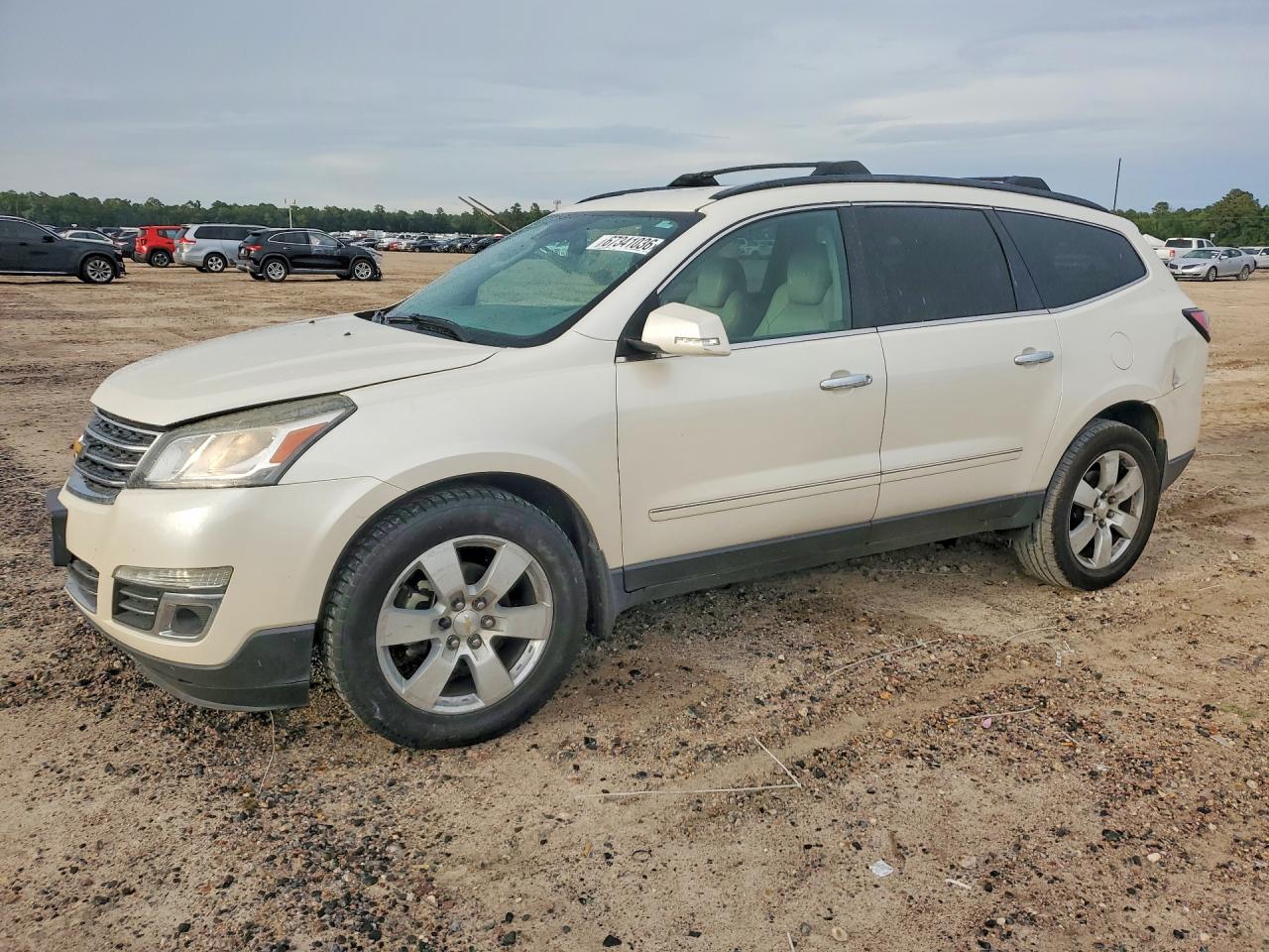 2014 Chevrolet Traverse Ltz Cream vin: 1GNKRJKD8EJ301841