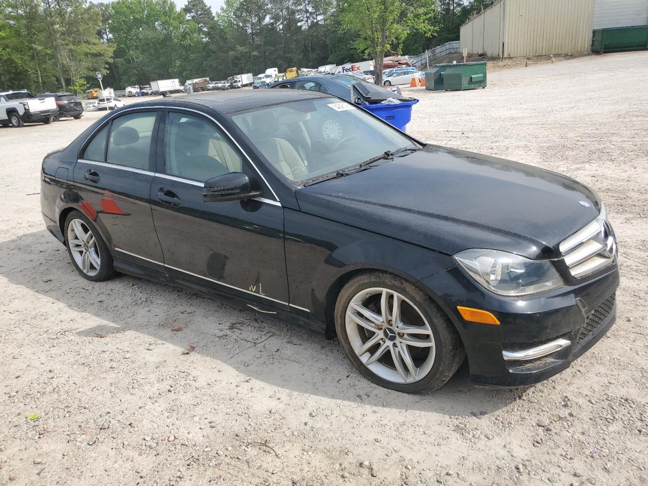 2012 Mercedes-benz C 300 4matic Black vin: WDDGF8BB3CR193602