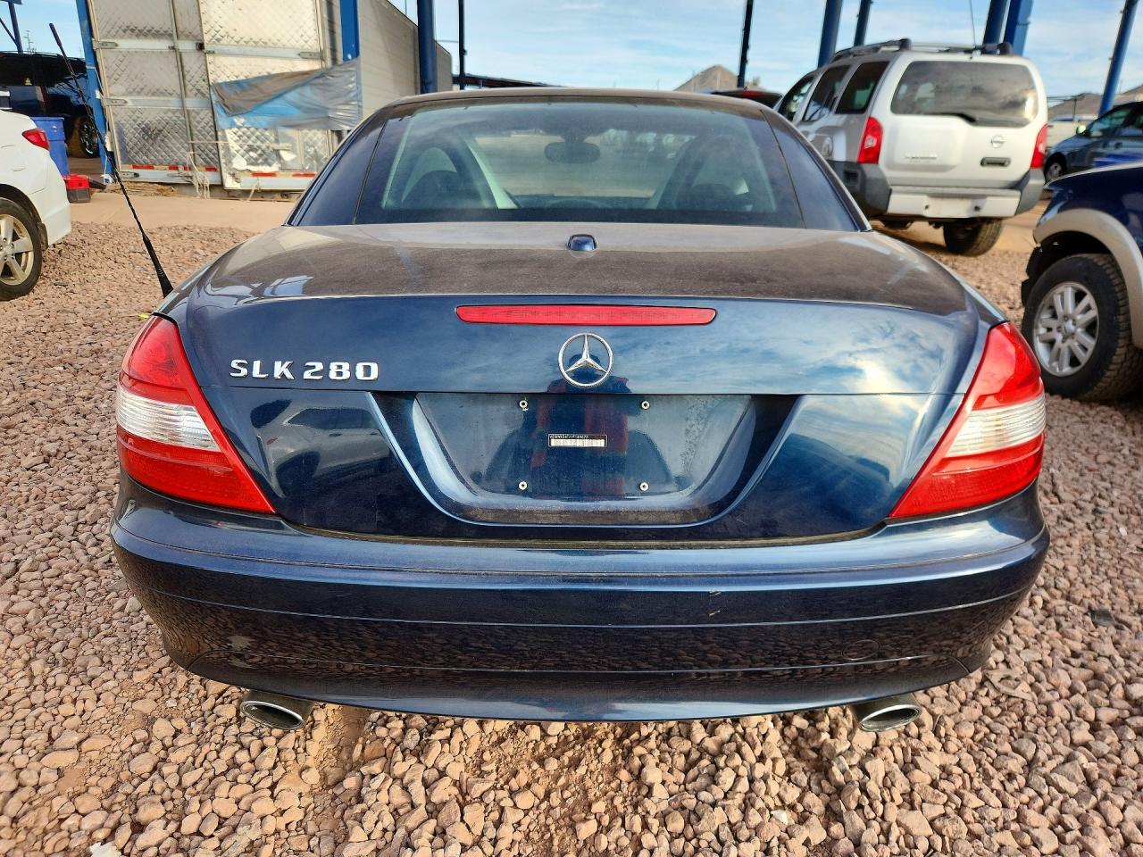 2007 Mercedes-benz Slk 280 Blue vin: WDBWK54F77F149673