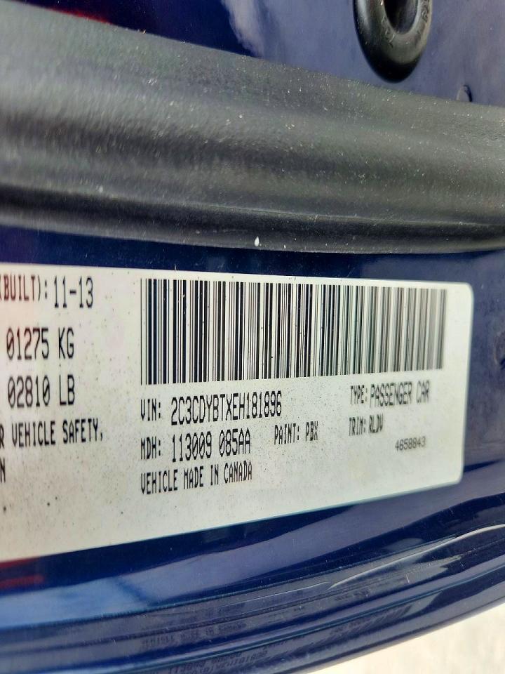 2014 Dodge Challenger R Blue vin: 2C3CDYBTXEH181896