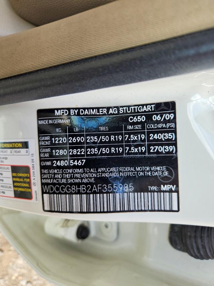 2010 Mercedes-benz Glk 350 4matic White vin: WDCGG8HB2AF355985