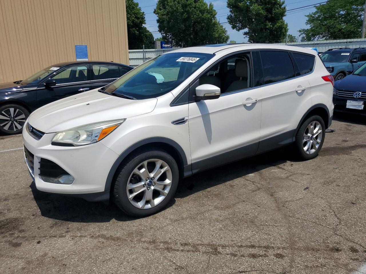 2013 Ford Escape Sel White vin: 1FMCU9H98DUD78621