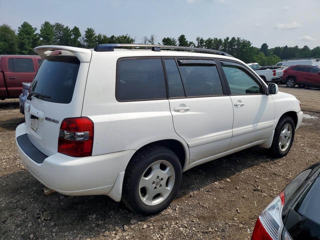 2007 Toyota Highlander Limited White vin: JTEEP21A670203386