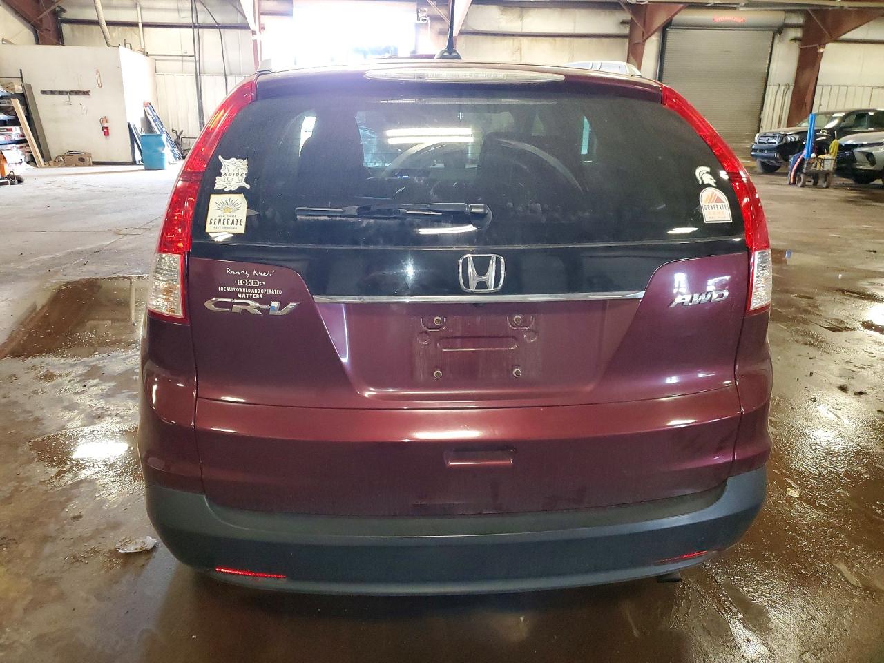 2012 Honda Cr-v Exl Burgundy vin: 5J6RM4H72CL033776