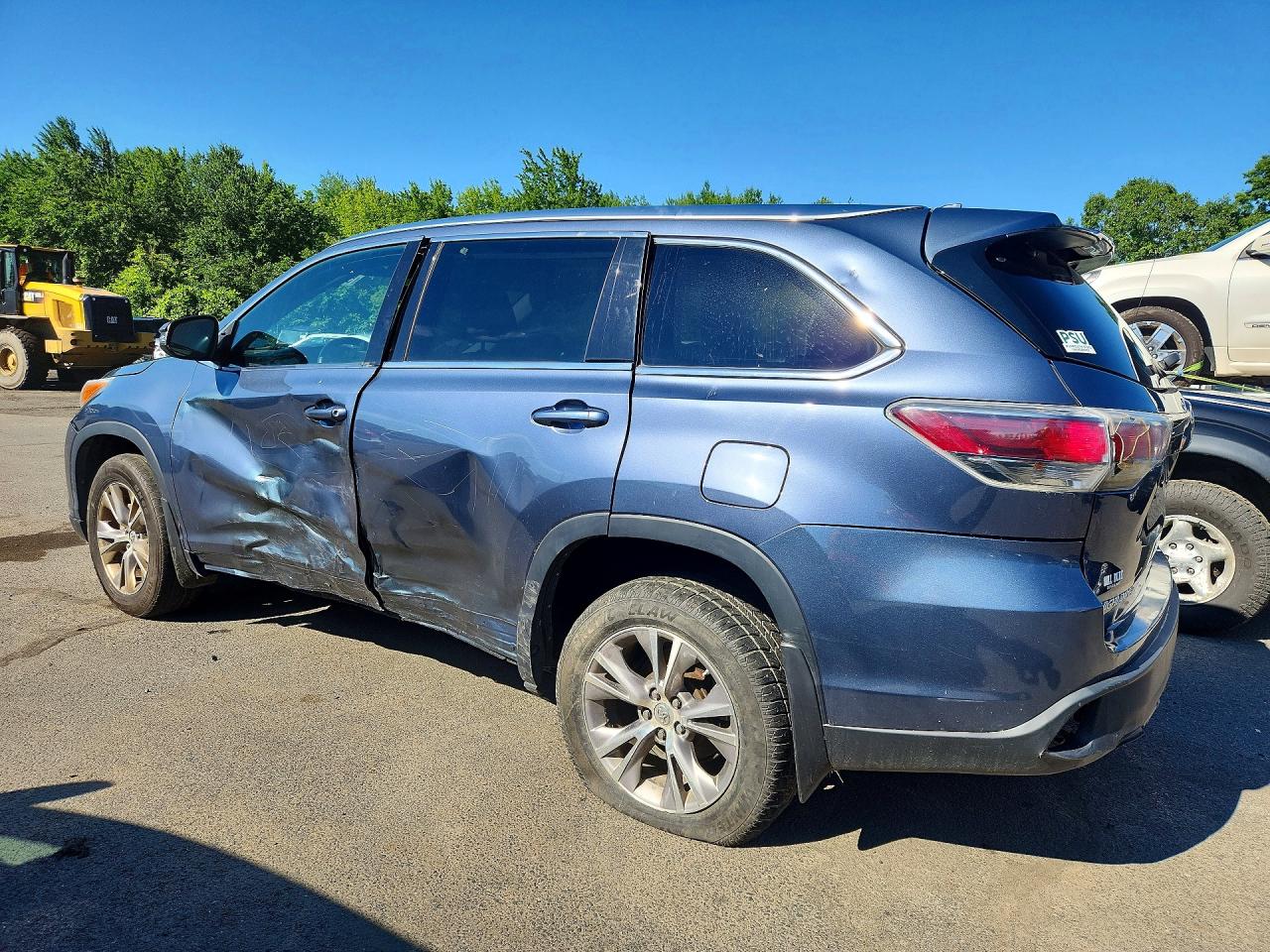 2015 Toyota Highlander Xle Blue vin: 5TDJKRFH4FS129140