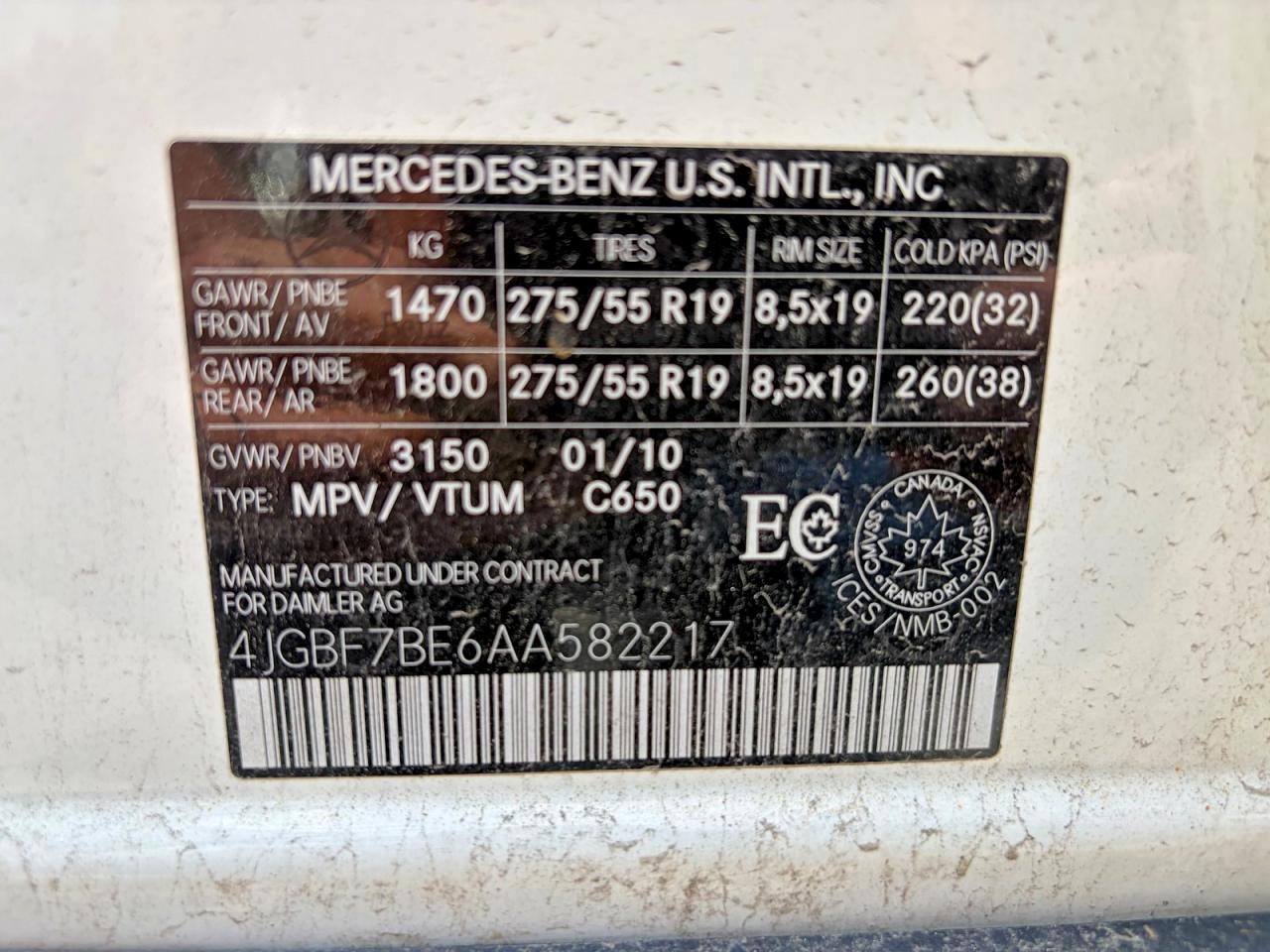 2010 Mercedes-benz Gl 450 4matic Белый vin: 4JGBF7BE6AA582217