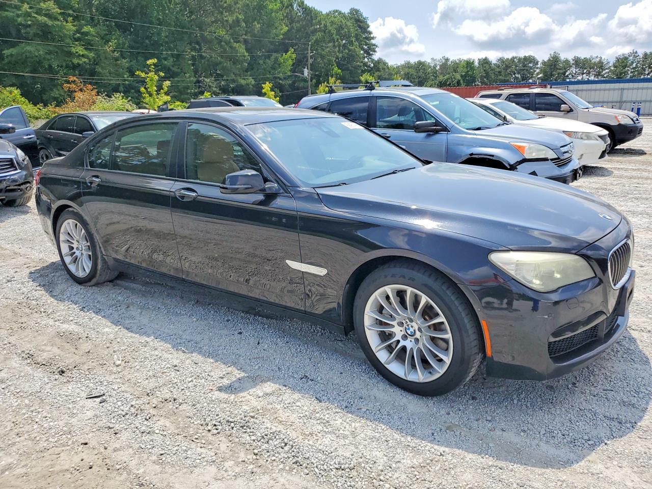 2014 Bmw 750 Lxi Black vin: WBAYF8C56ED652965