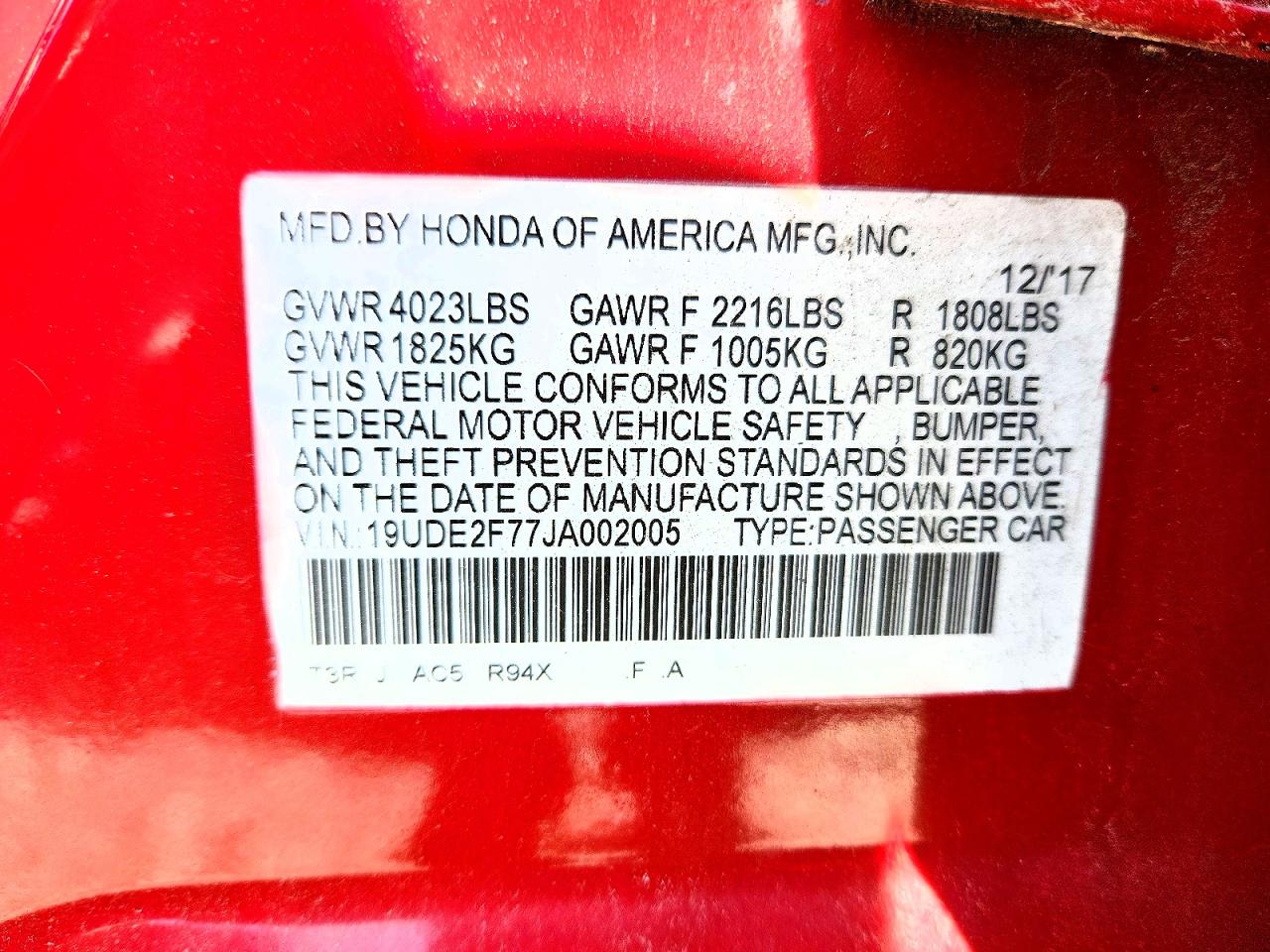2018 Acura Ilx Premium Red vin: 19UDE2F77JA002005