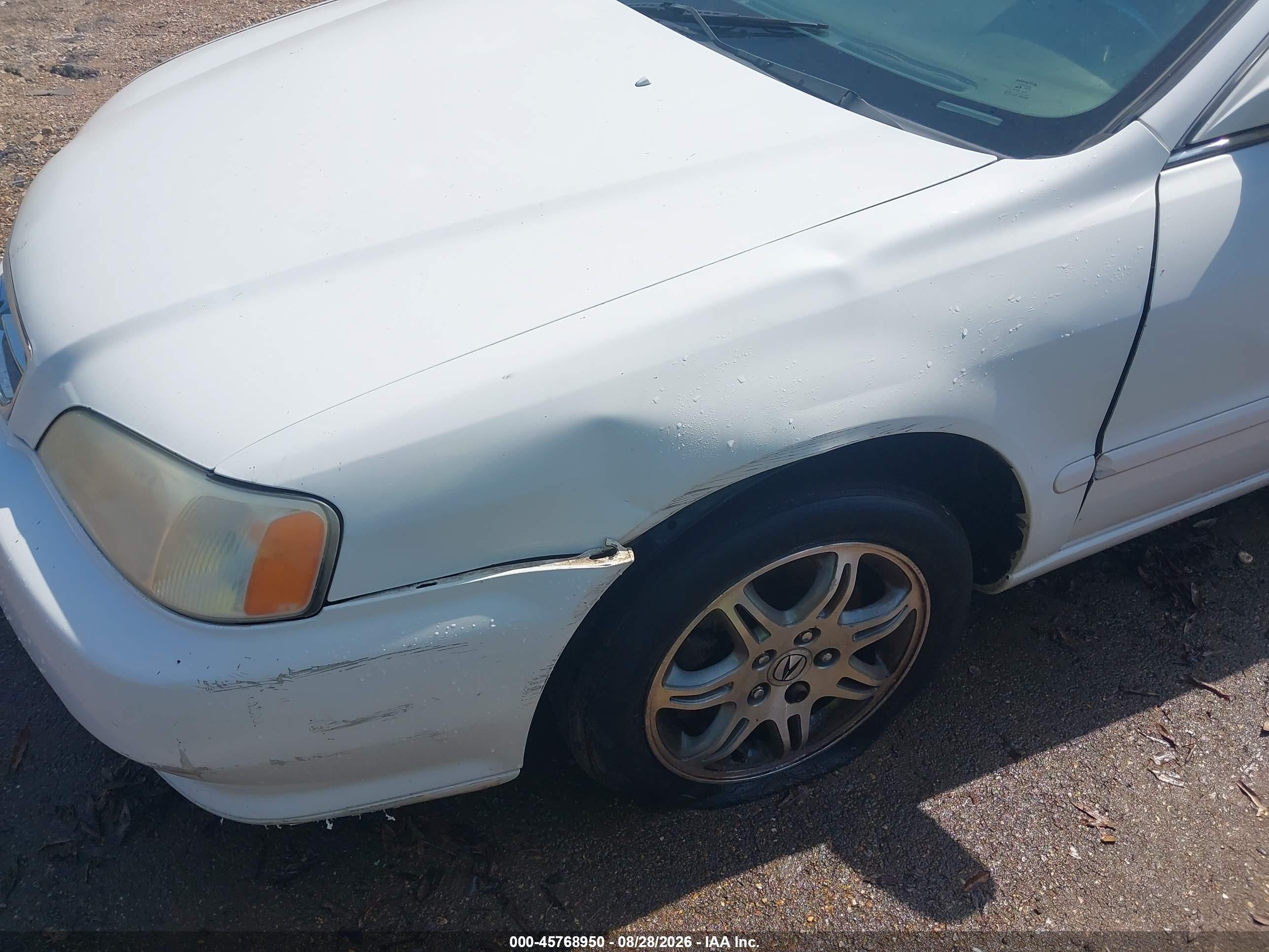 2001 Acura Tl 3.2 White vin: 19UUA56601A018874