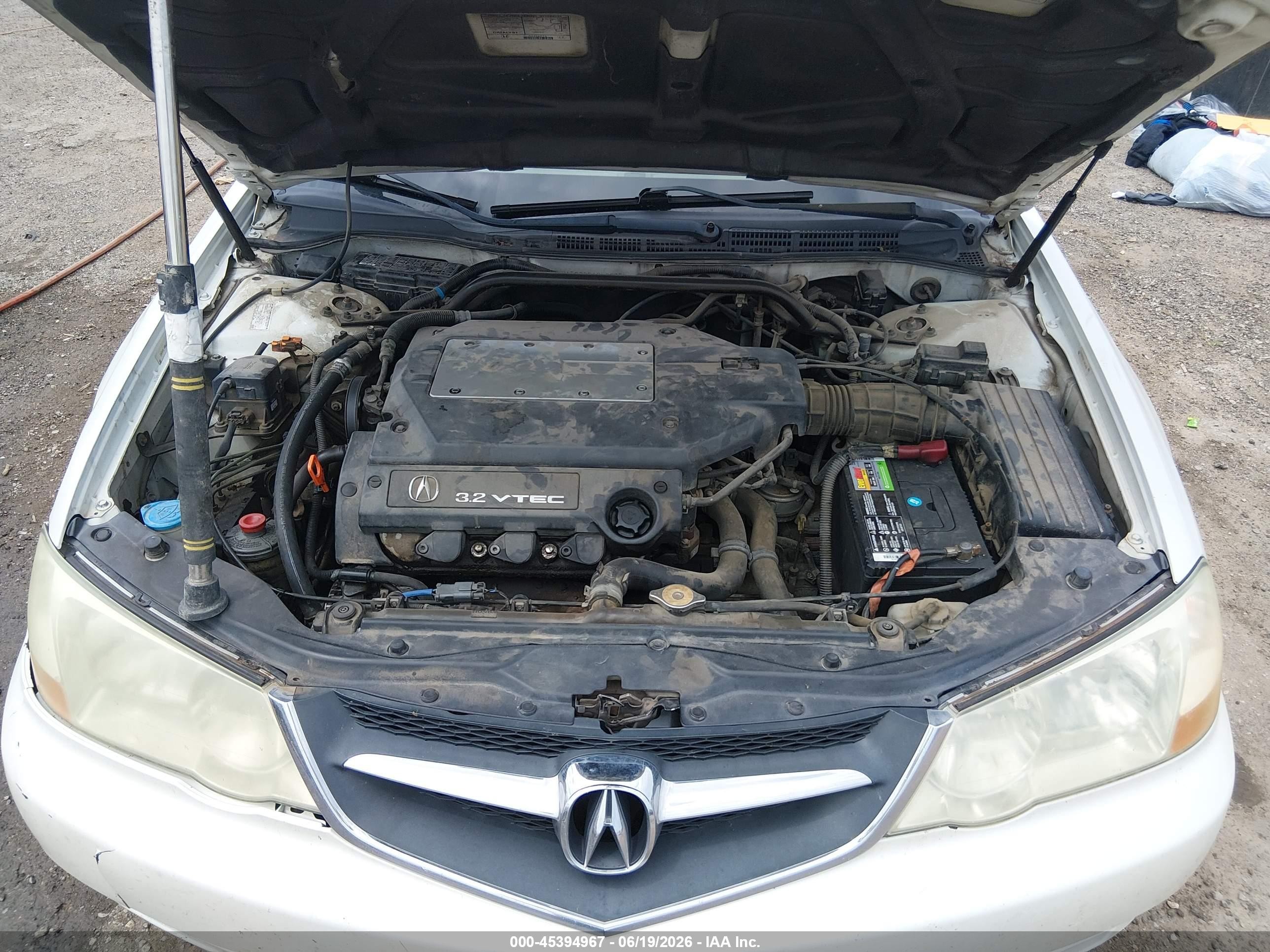2002 Acura Tl 3.2 White vin: 19UUA56602A053965