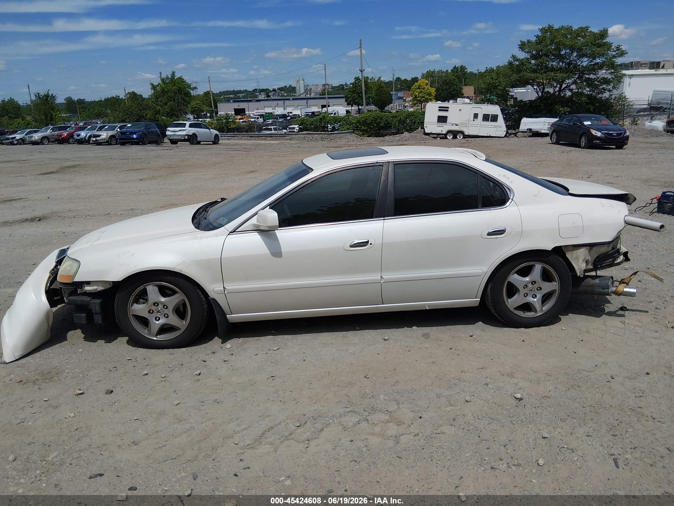 2003 Acura Tl 3.2 White vin: 19UUA56603A093285
