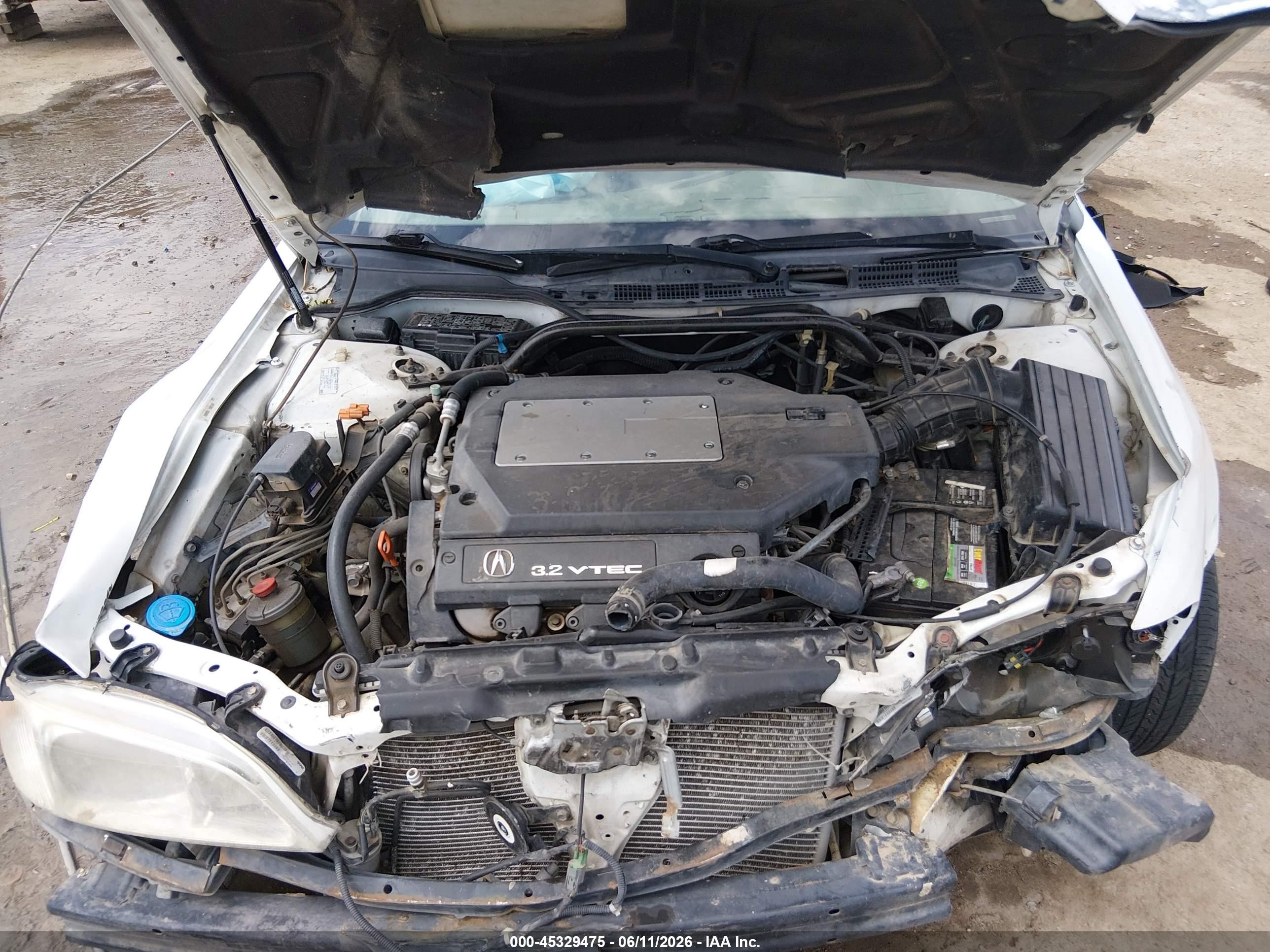 2001 Acura Tl 3.2 White vin: 19UUA56611A006457