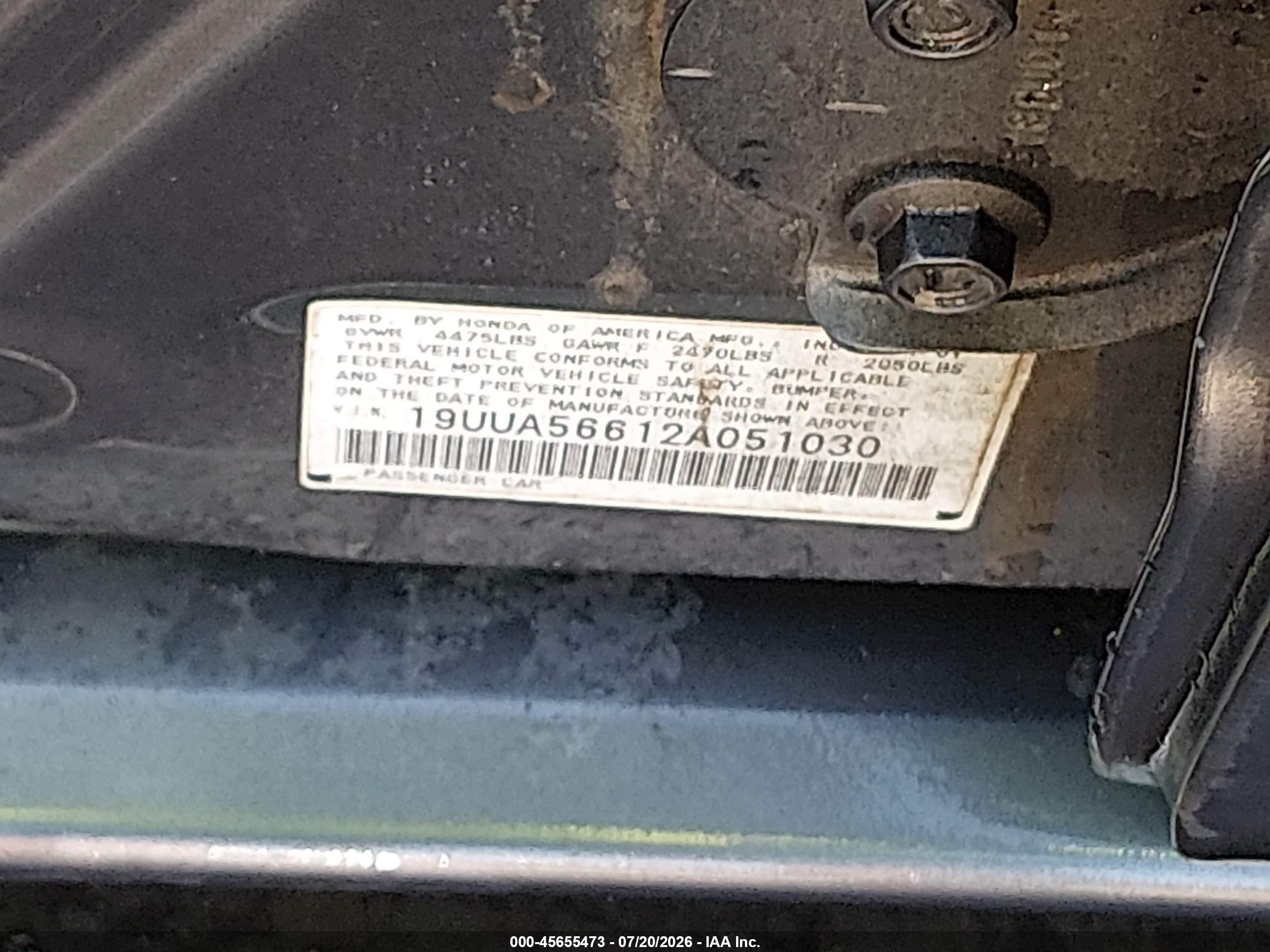 2002 Acura Tl 3.2 Gray vin: 19UUA56612A051030