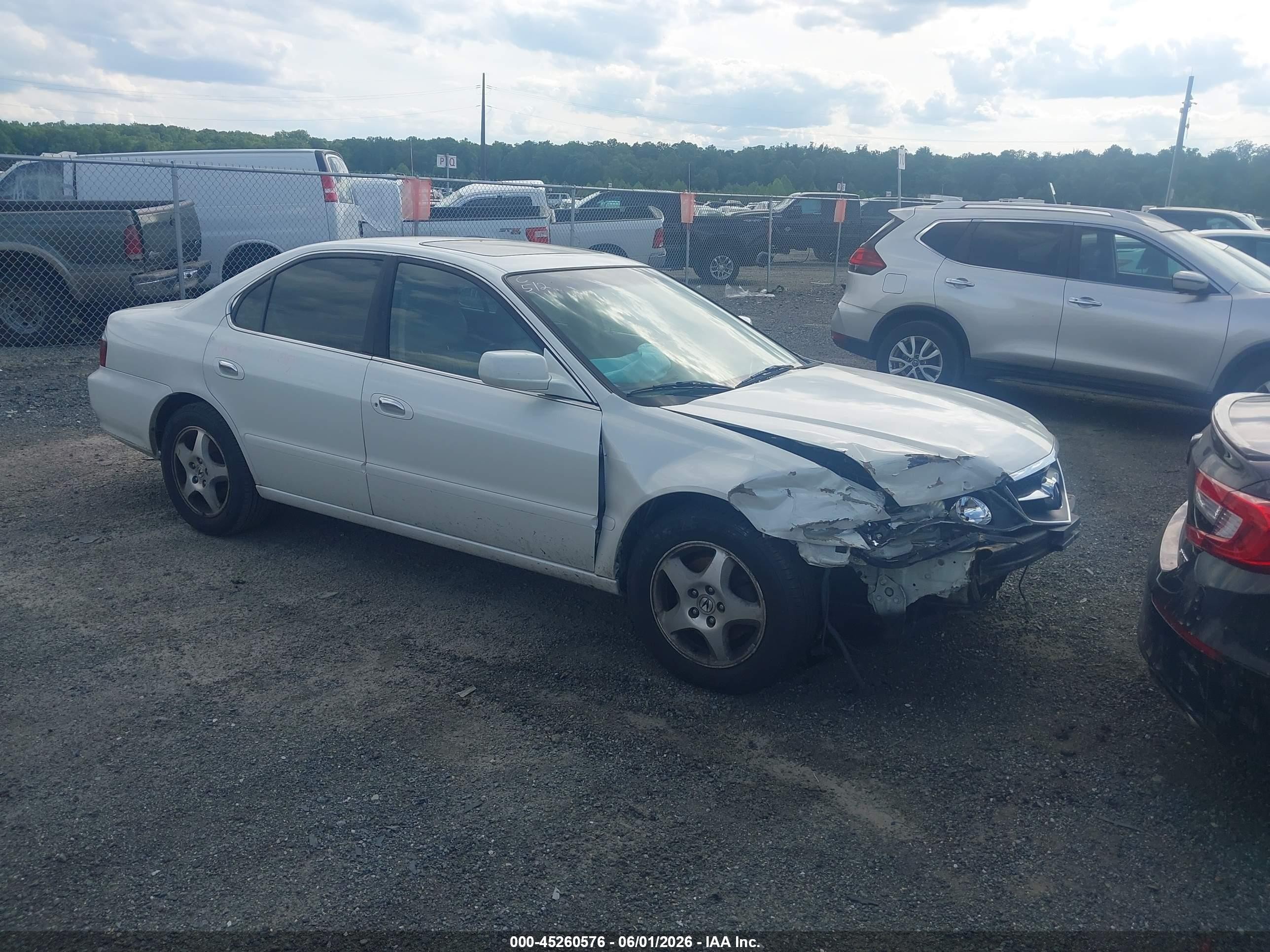 2003 Acura Tl 3.2 White vin: 19UUA56623A041608