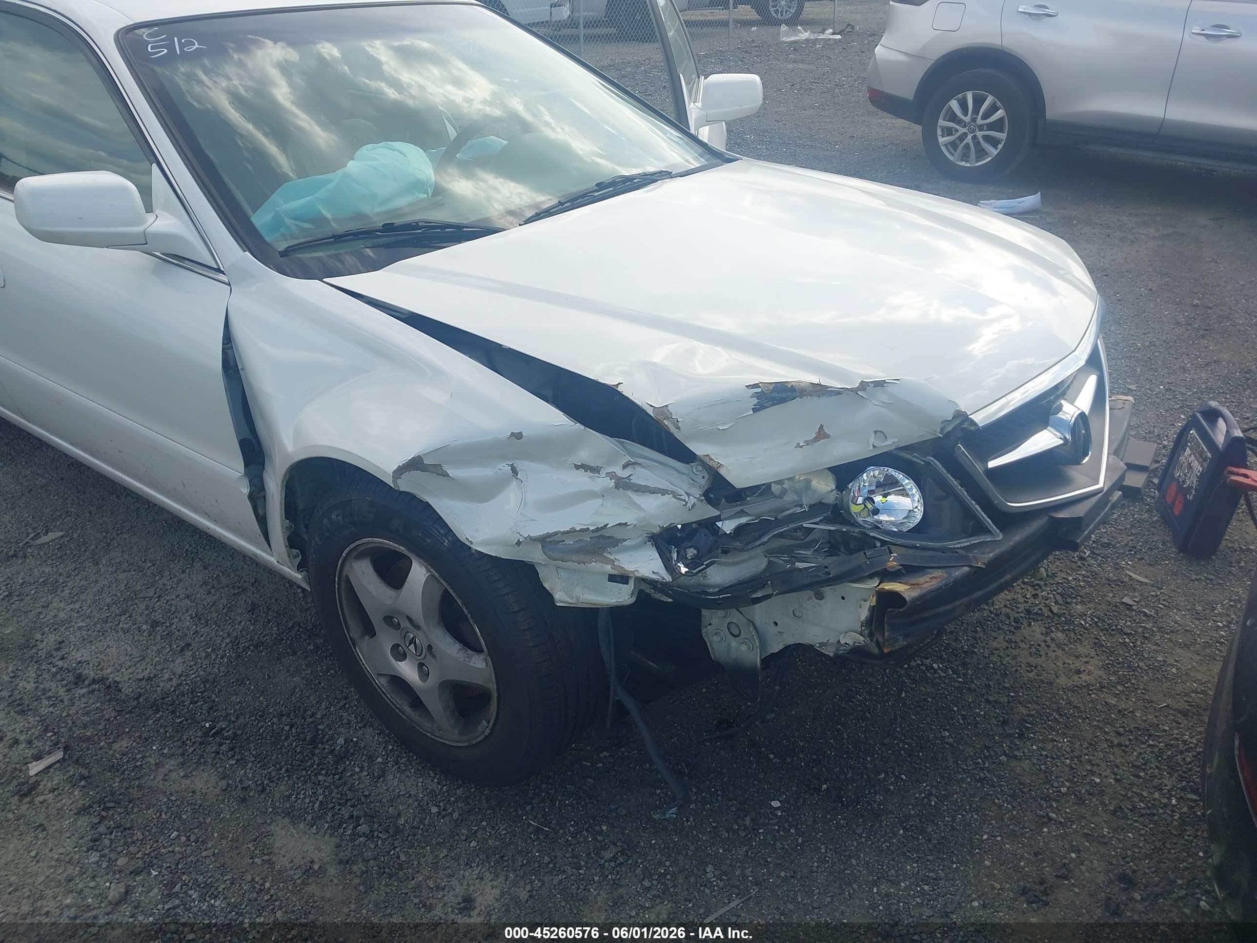 2003 Acura Tl 3.2 White vin: 19UUA56623A041608