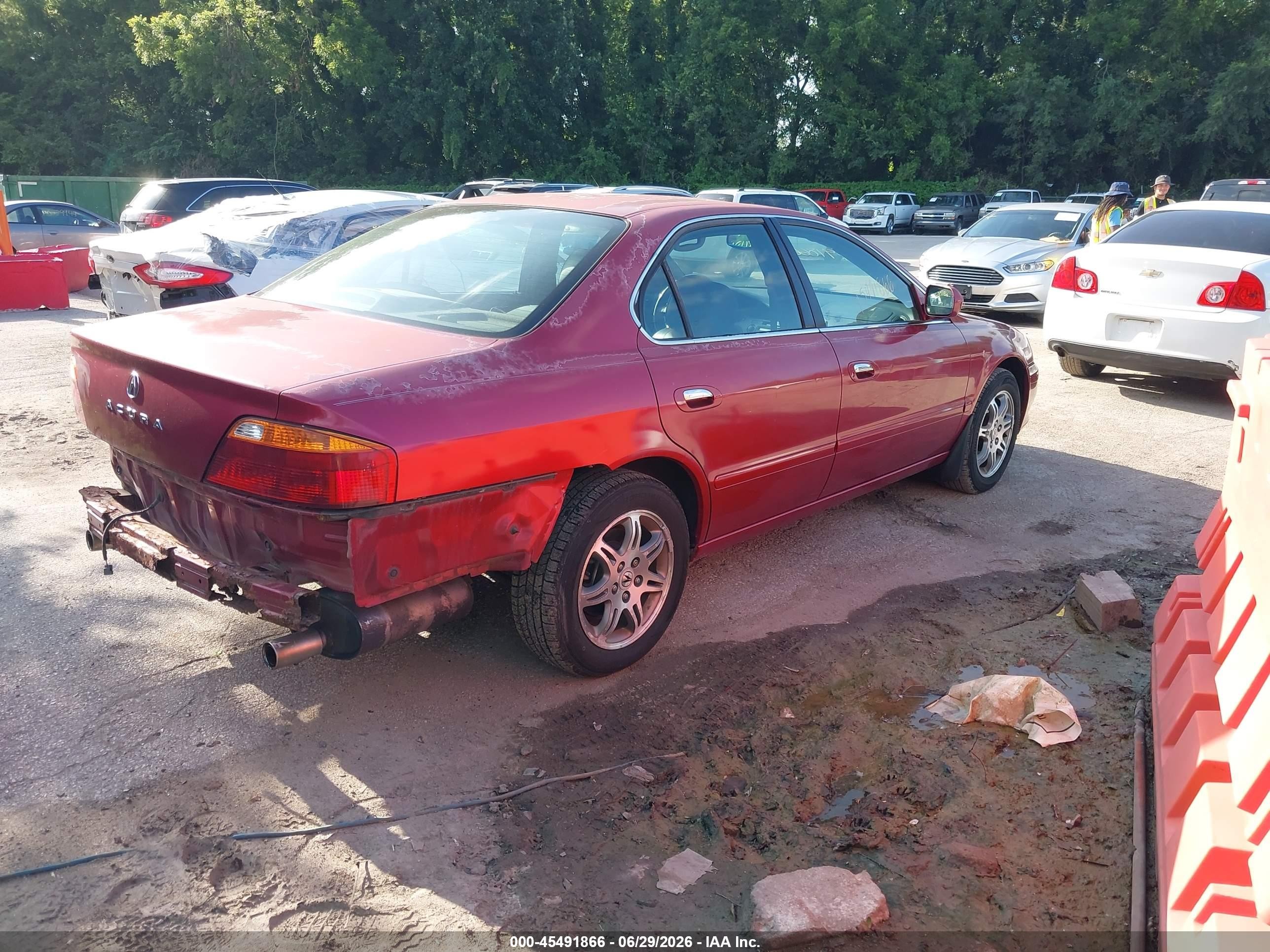 2000 Acura Tl 3.2 Red vin: 19UUA5662YA044760