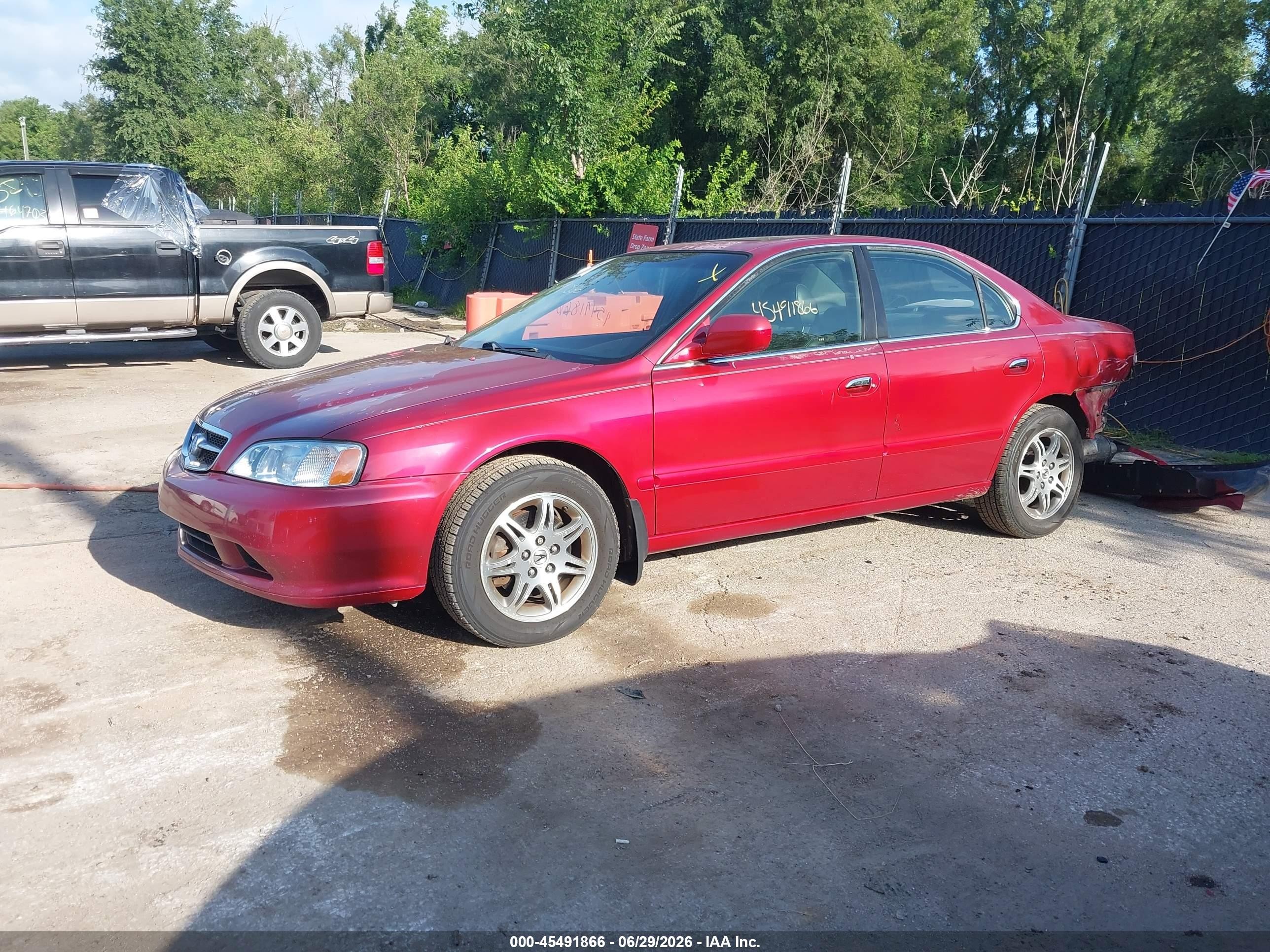 2000 Acura Tl 3.2 Red vin: 19UUA5662YA044760
