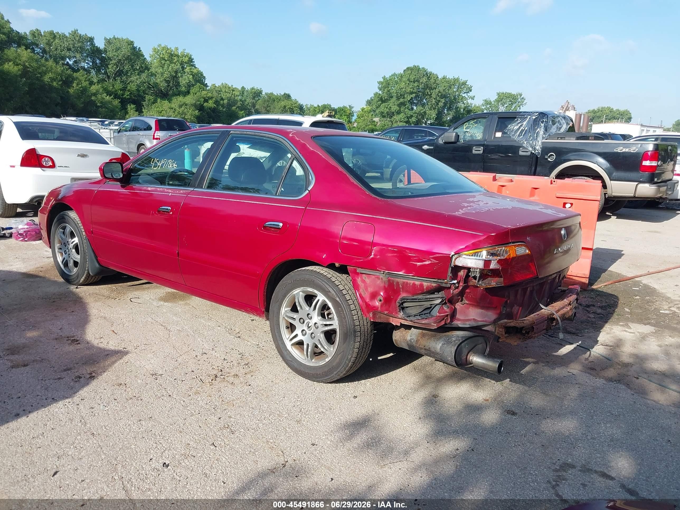 2000 Acura Tl 3.2 Red vin: 19UUA5662YA044760