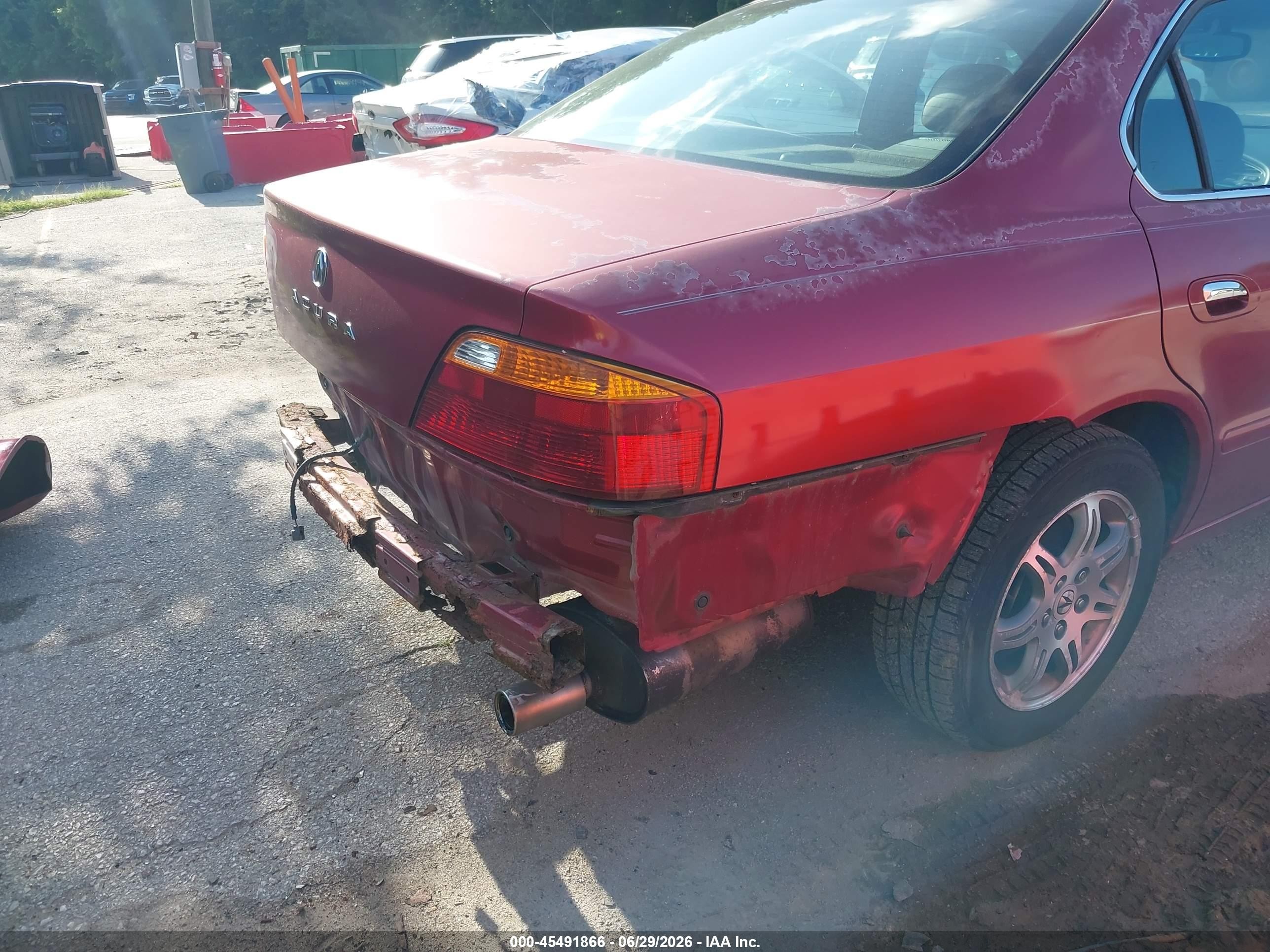 2000 Acura Tl 3.2 Red vin: 19UUA5662YA044760
