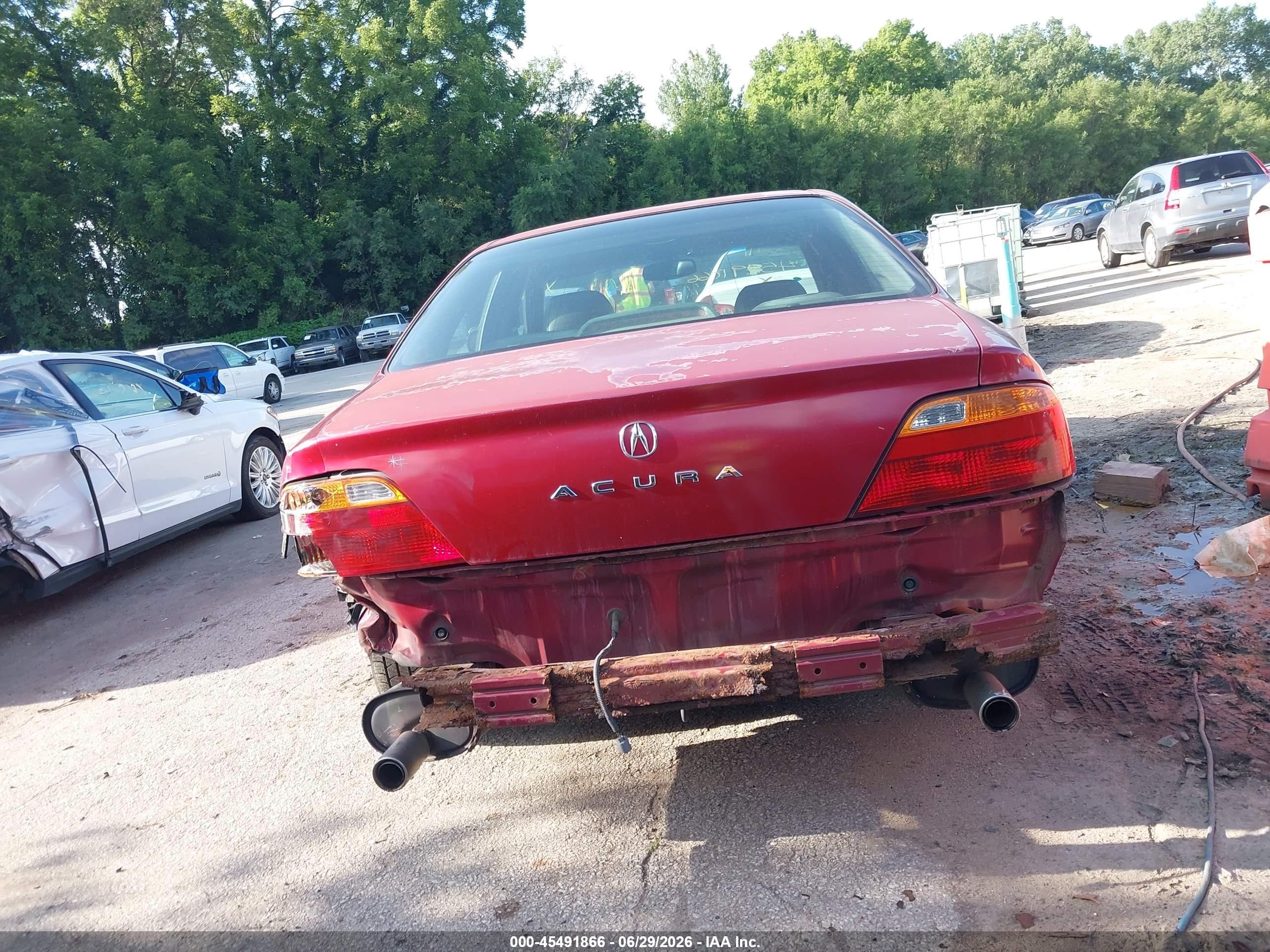 2000 Acura Tl 3.2 Red vin: 19UUA5662YA044760