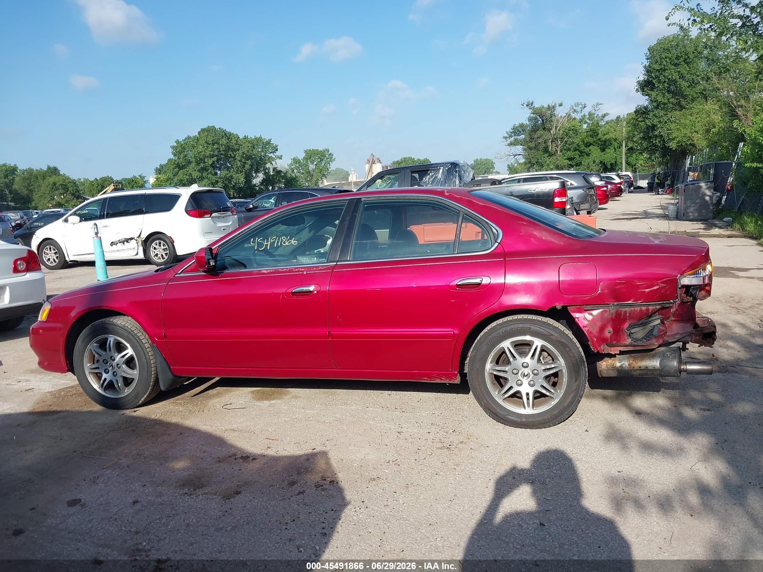 2000 Acura Tl 3.2 Red vin: 19UUA5662YA044760