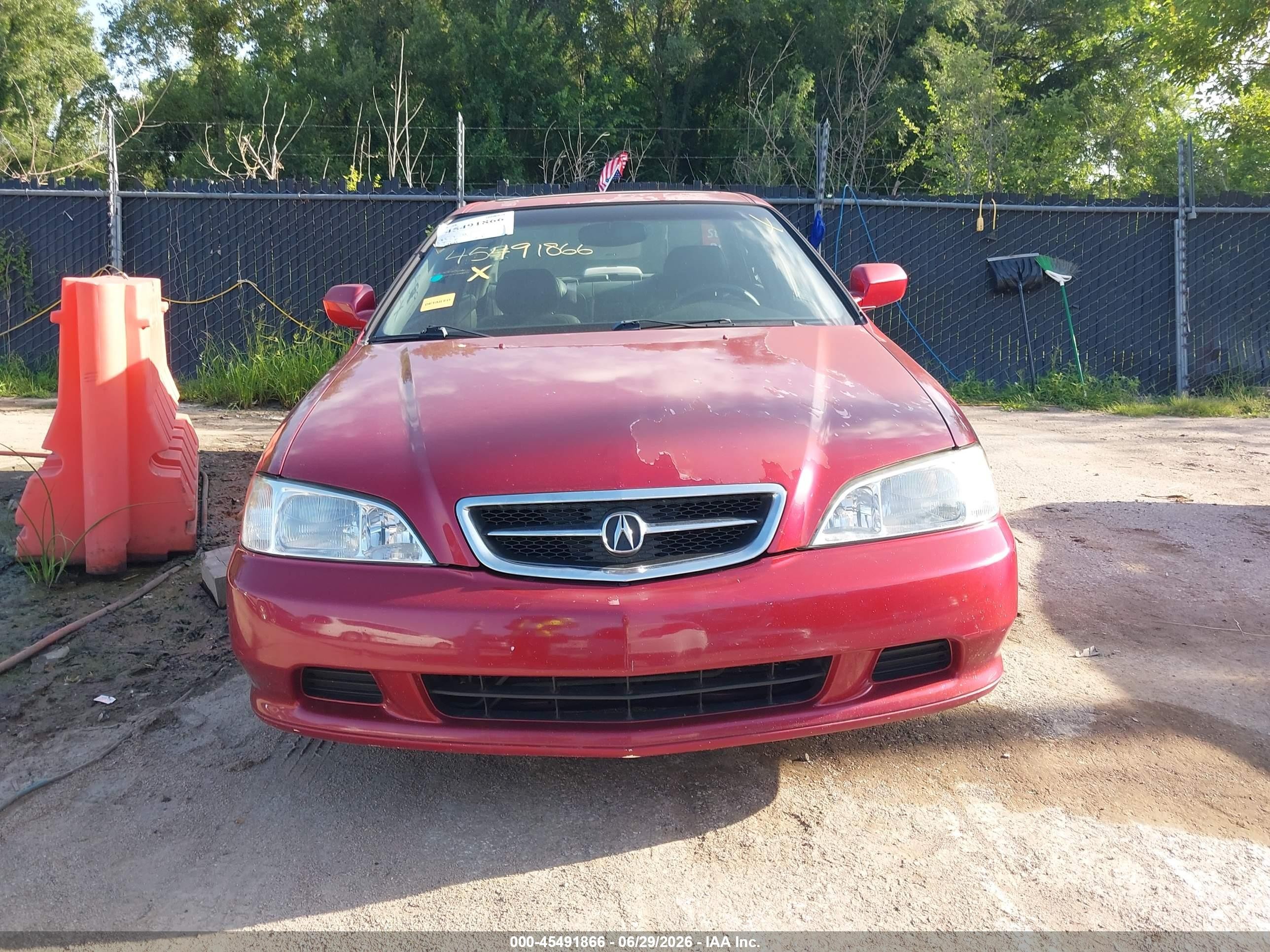 2000 Acura Tl 3.2 Red vin: 19UUA5662YA044760