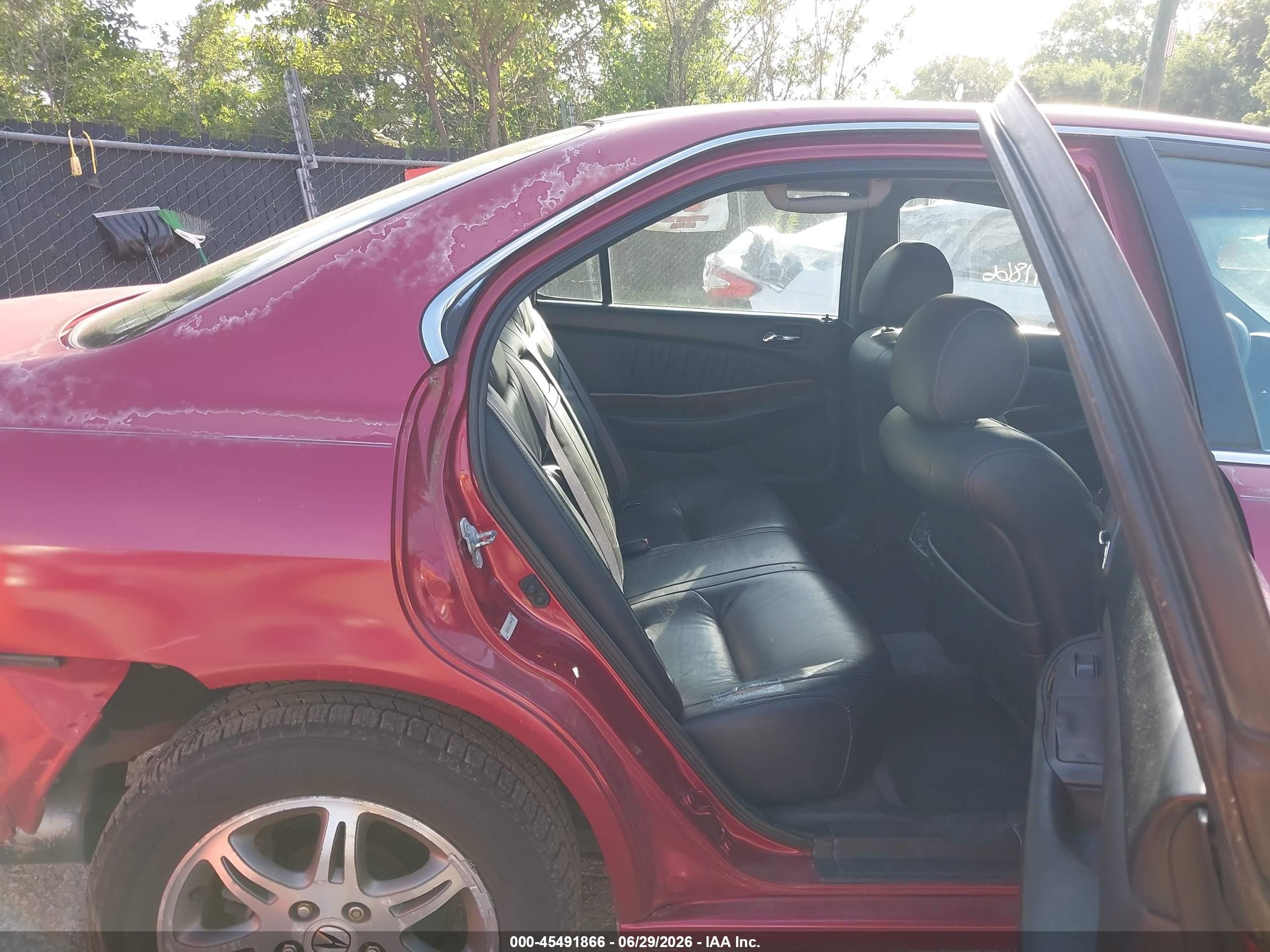 2000 Acura Tl 3.2 Red vin: 19UUA5662YA044760