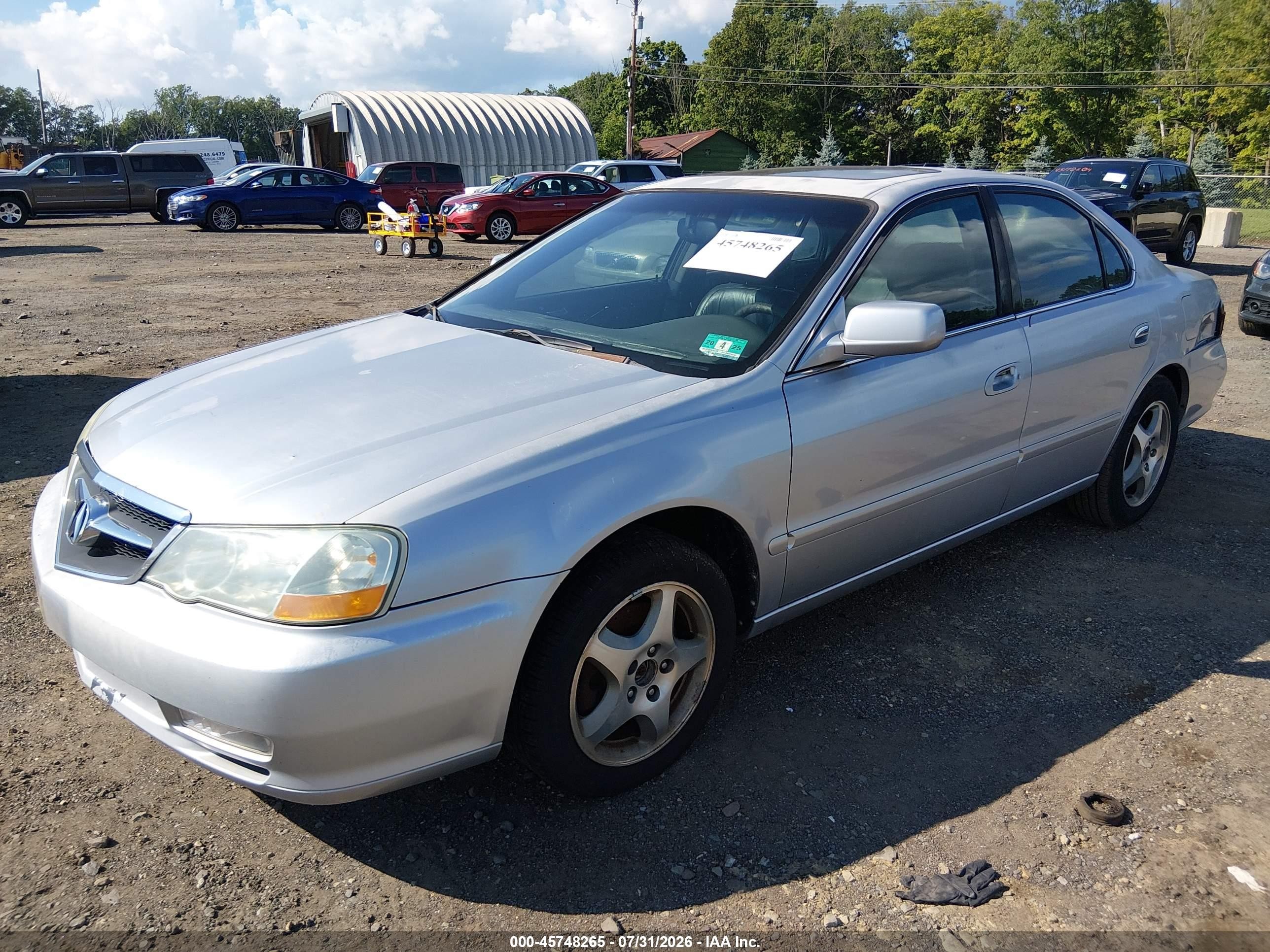 2003 Acura Tl 3.2 Silver vin: 19UUA56633A008567