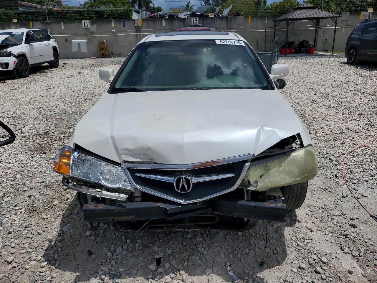 2003 Acura 3.2tl White vin: 19UUA56643A063397